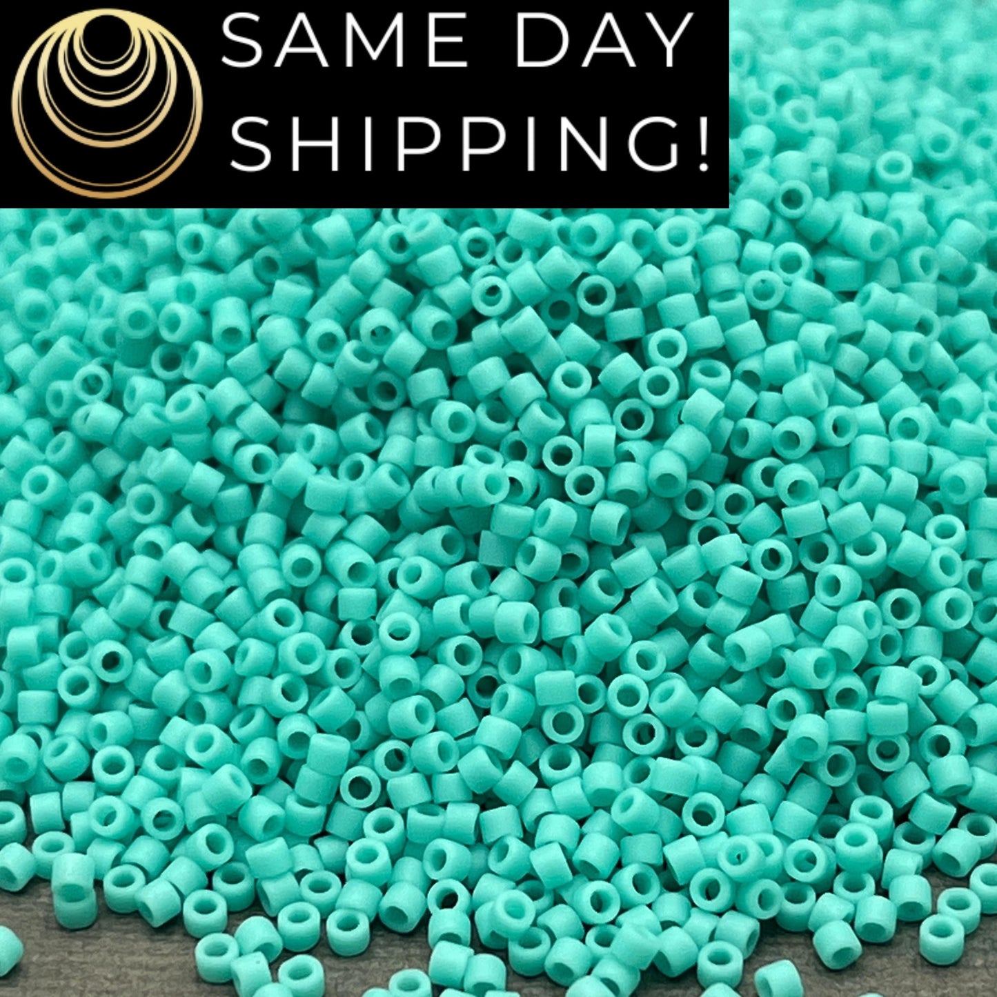 DB1586 SAME DAY SHIPPING! 1-20 Grams Miyuki 11/0 Delica Beads Matte Opaque Sea Opal -Free Container!