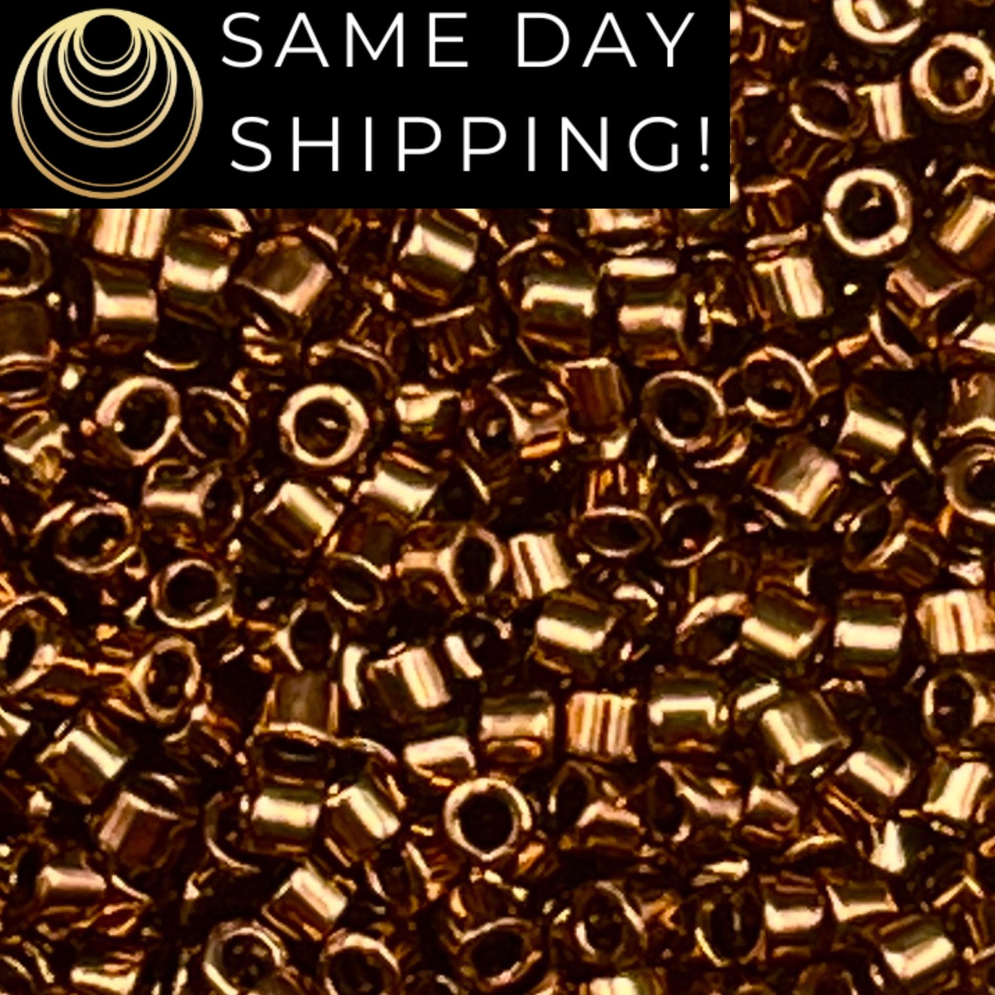 DB022 SAME DAY SHIPPING! 1-20 Grams Miyuki 11/0 Delica Beads Metallic Dark Bronze-Free Container!