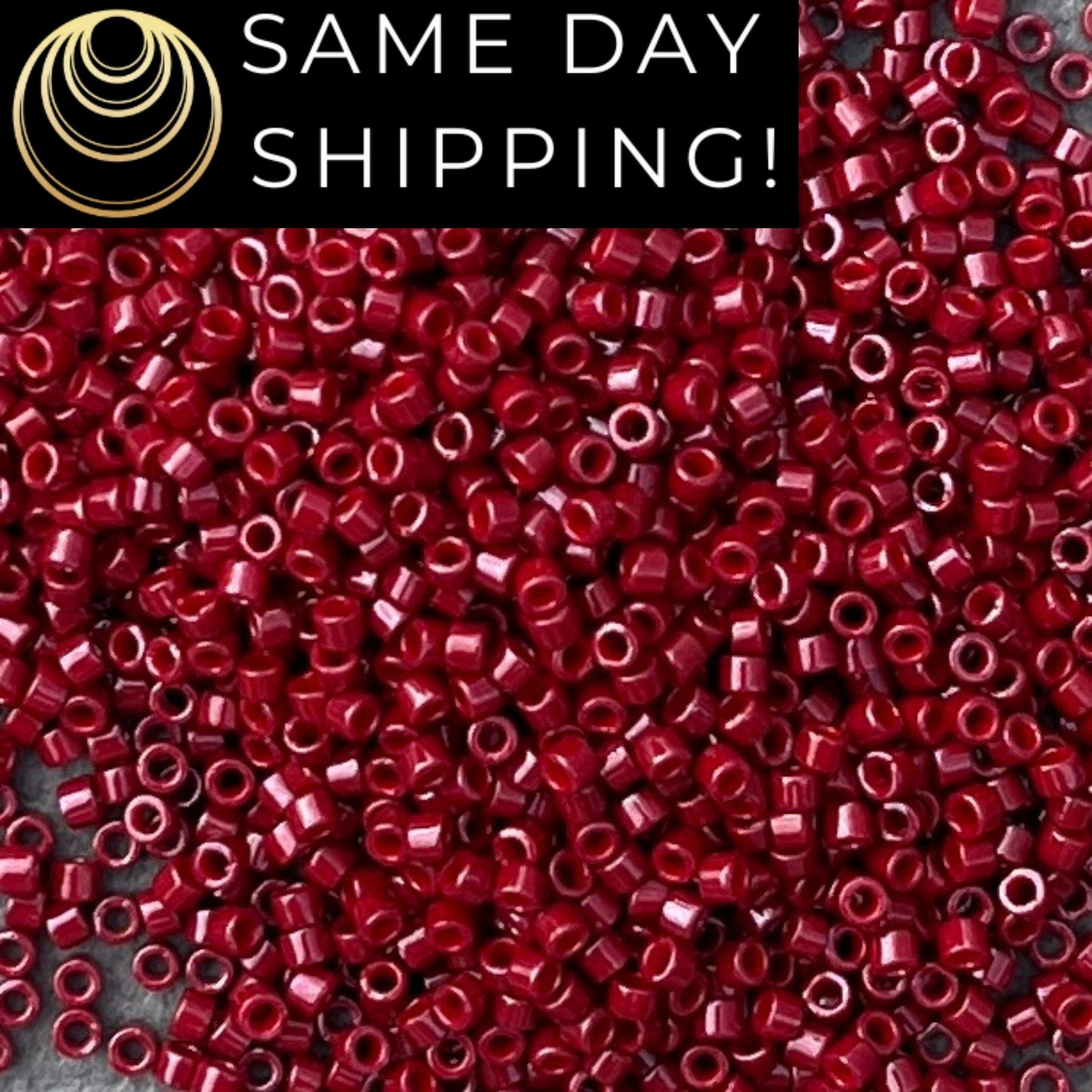 DB654 SAME DAY SHIPPING! 1-20 Grams, Miyuki 11/0 Delica Beads Dyed Opaque Cranberry Dark Red Beads Wine Beads, Free Container!
