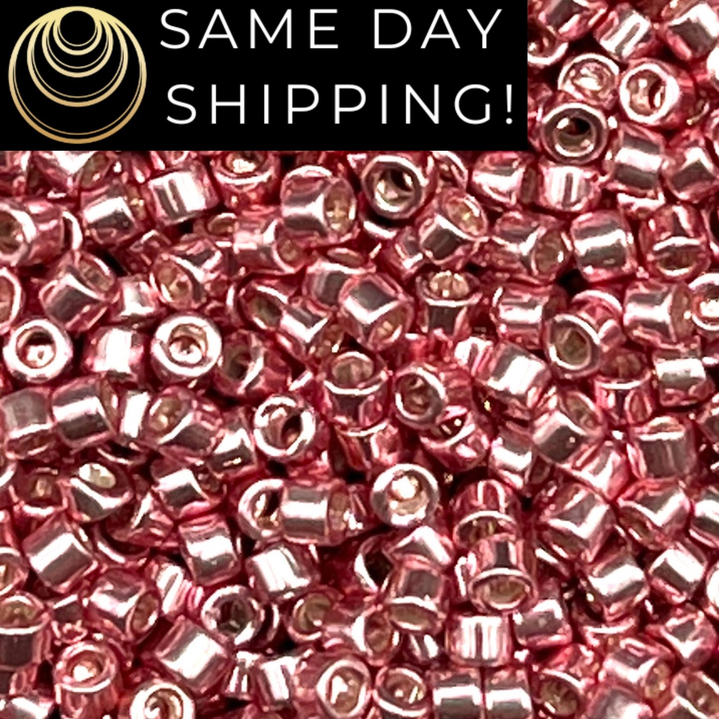 DB435 SAME DAY SHIPPING! 1-20 Grams Miyuki 11/0 Delica Beads Galvanized Pink Blush-Free Container!
