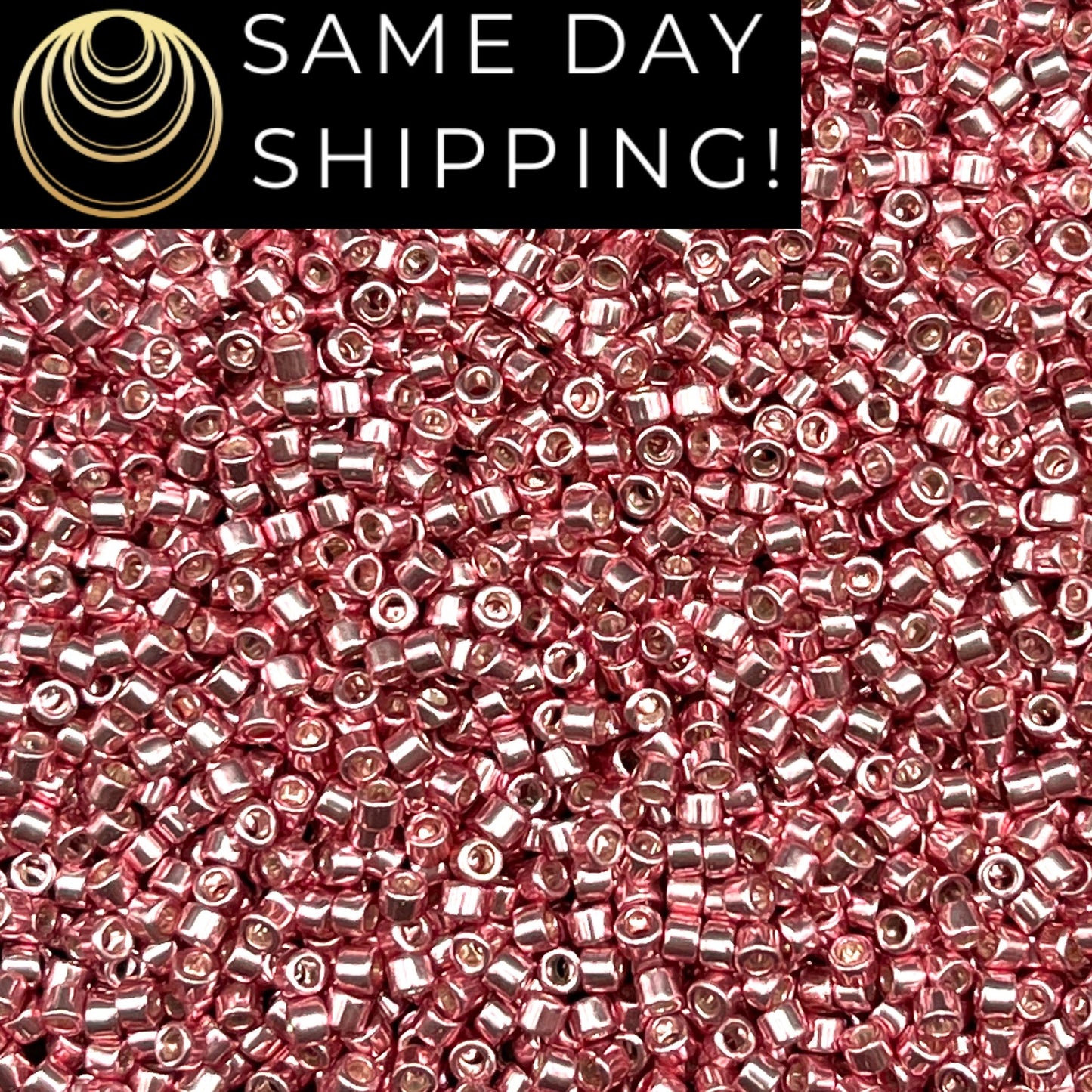DB435 SAME DAY SHIPPING! 1-20 Grams Miyuki 11/0 Delica Beads Galvanized Pink Blush-Free Container!