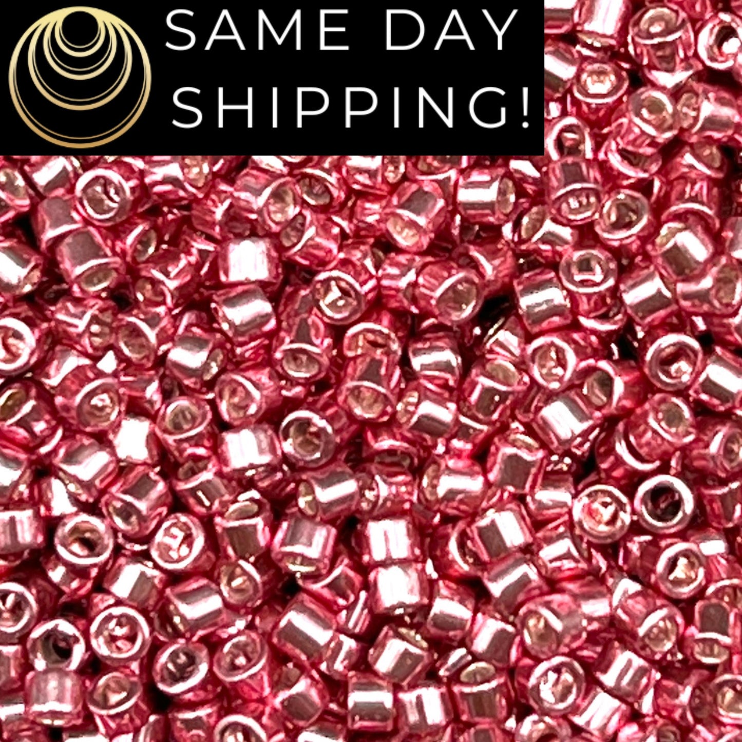 DB420 SAME DAY SHIPPING! 1-20 Grams Miyuki 11/0 Delica Beads Galvanized Hot Pink-Free Container!
