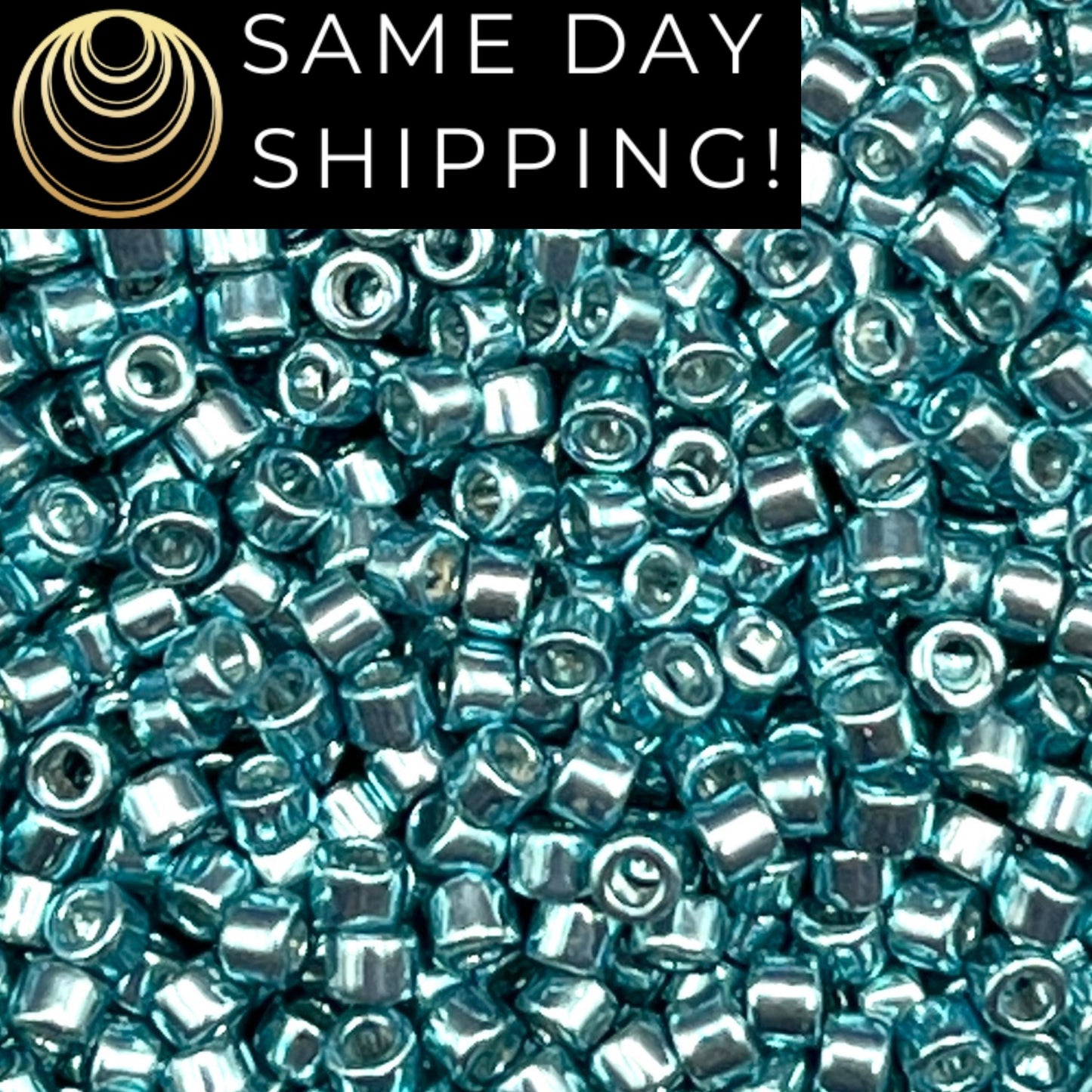 DB416 SAME DAY SHIPPING! 1-20 Grams Miyuki 11/0 Delica Beads Galvanized Sea Foam-Free Container!