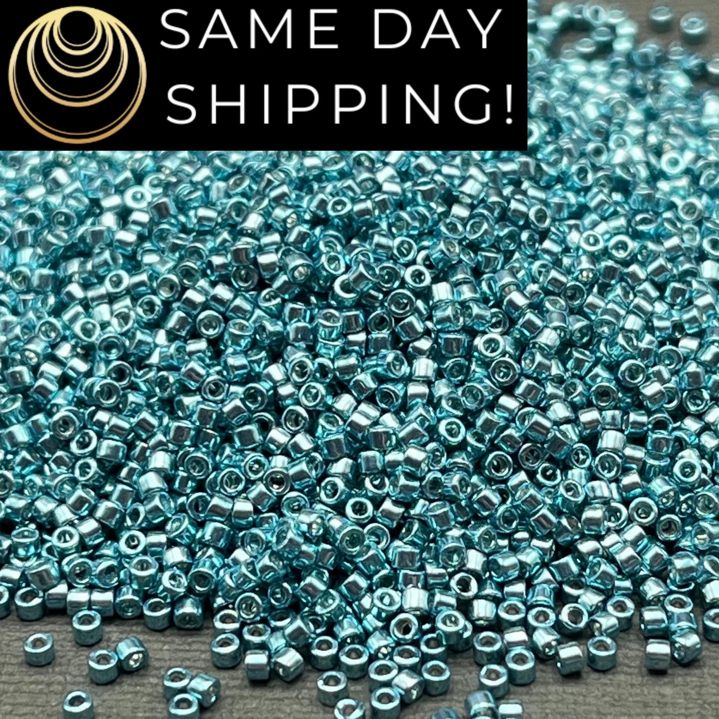 DB416 SAME DAY SHIPPING! 1-20 Grams Miyuki 11/0 Delica Beads Galvanized Sea Foam-Free Container!
