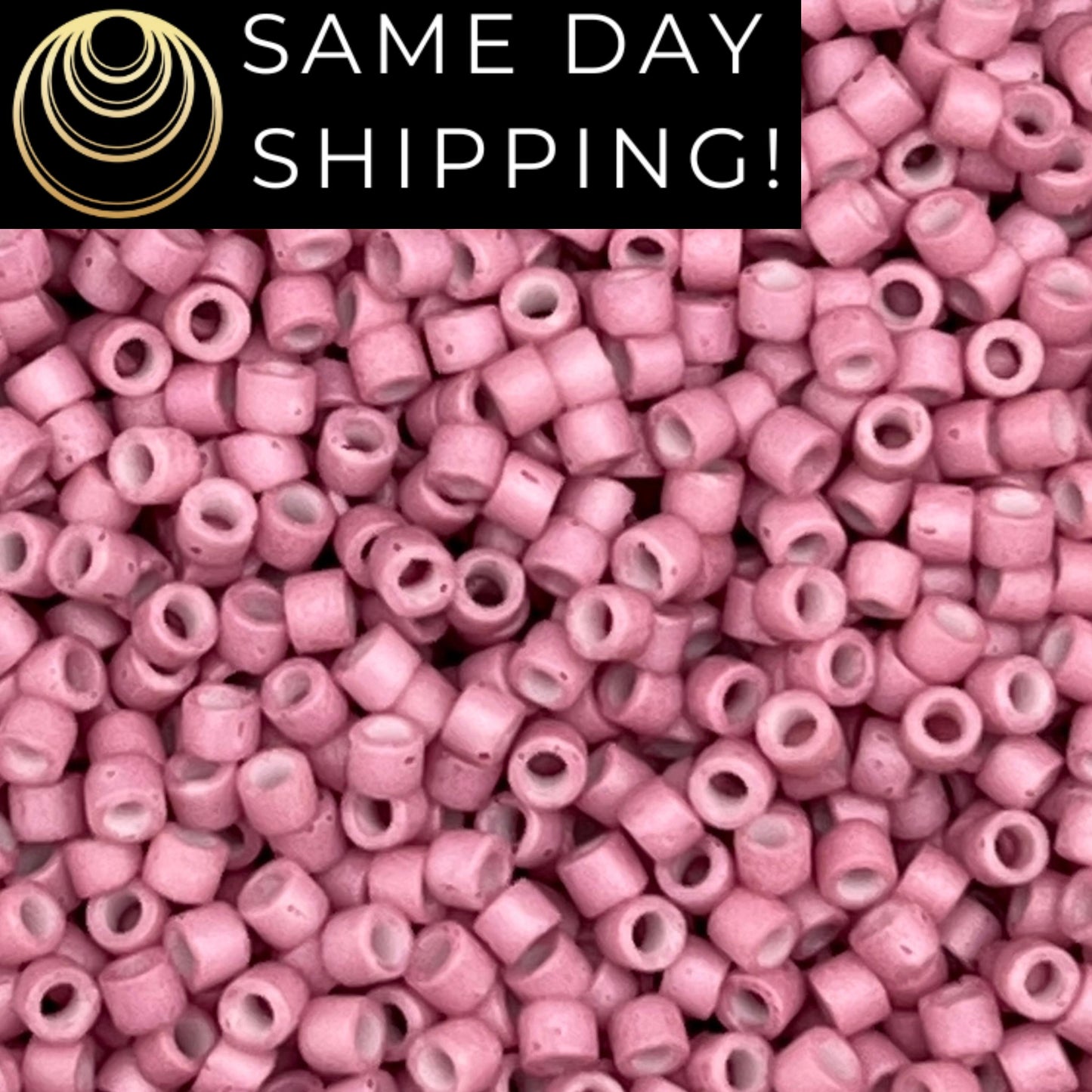 DB800 SAME DAY SHIPPING! 1-20 Grams Miyuki 11/0 Delica Beads Dyed Semi Matte Opaque Antique Rose-Free Container!