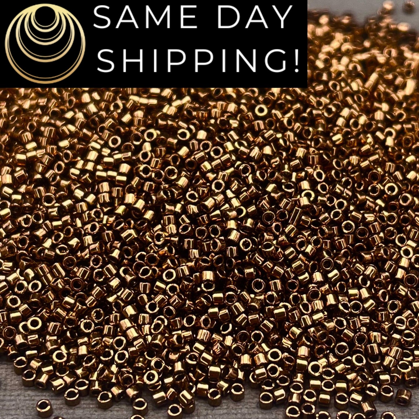 DB022 SAME DAY SHIPPING! 1-20 Grams Miyuki 11/0 Delica Beads Metallic Dark Bronze-Free Container!