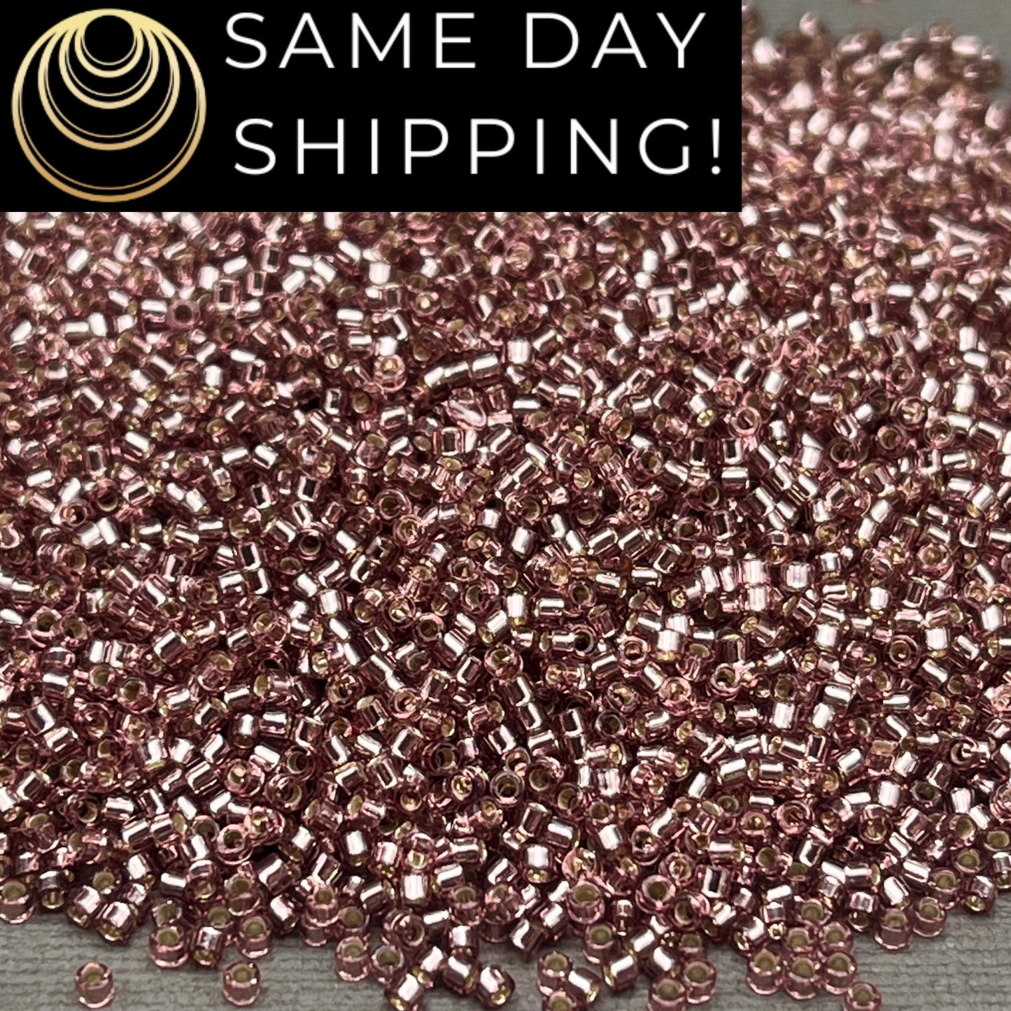 DB146 SAME DAY SHIPPING! 1-20 Grams Miyuki 11/0 Delica Beads Silver Lined Smoky Amethyst-Free Container!