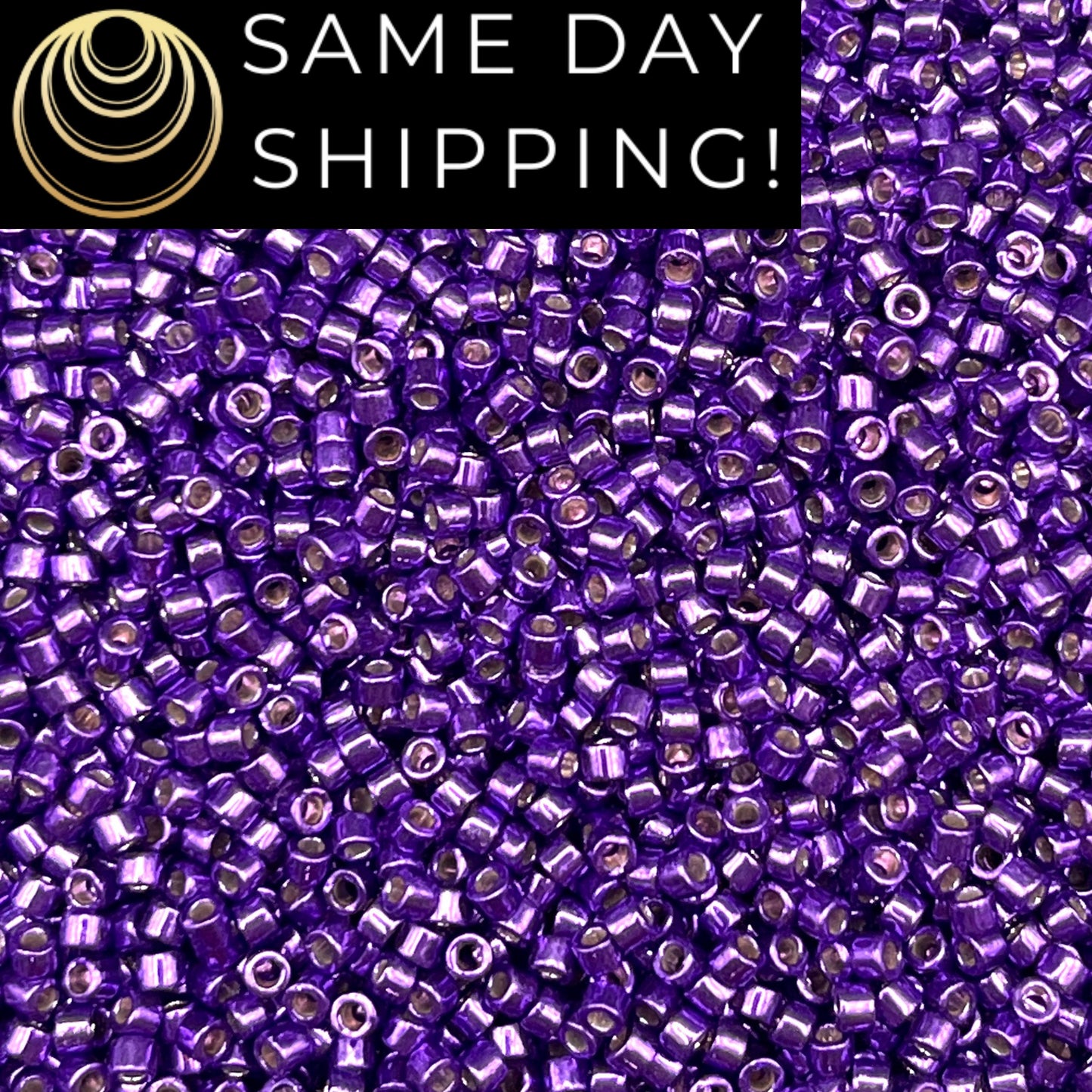 DB2510 SAME DAY SHIPPING! 1-20 Grams Miyuki 11/0 Delica Beads Duracoat Galvanized Lilac Purple Night-Free Container!