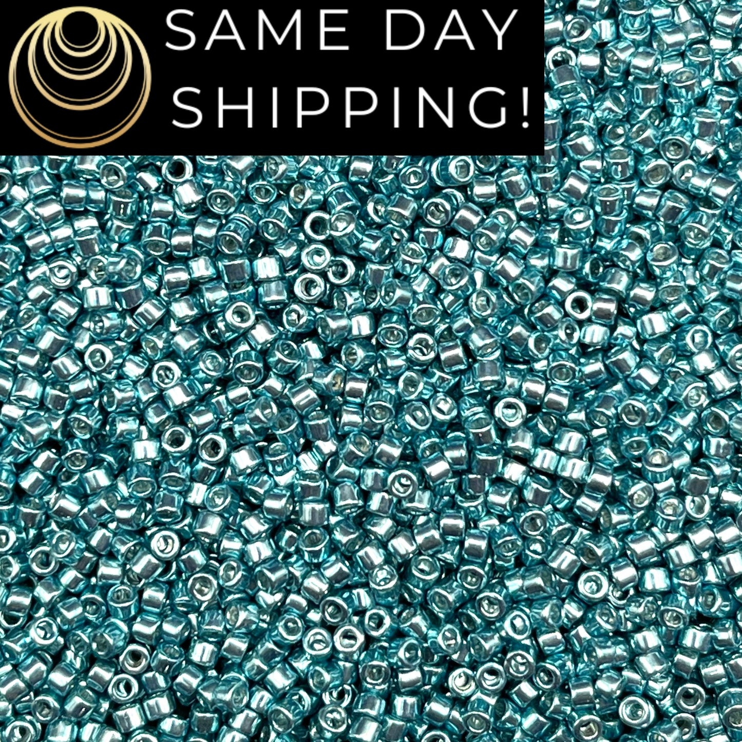 DB416 SAME DAY SHIPPING! 1-20 Grams Miyuki 11/0 Delica Beads Galvanized Sea Foam-Free Container!