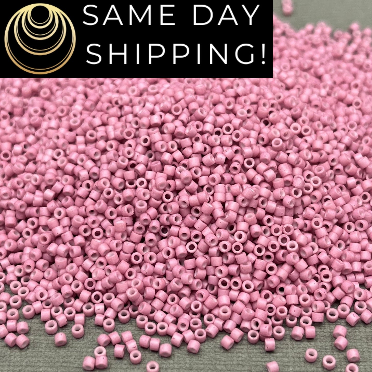 DB800 SAME DAY SHIPPING! 1-20 Grams Miyuki 11/0 Delica Beads Dyed Semi Matte Opaque Antique Rose-Free Container!
