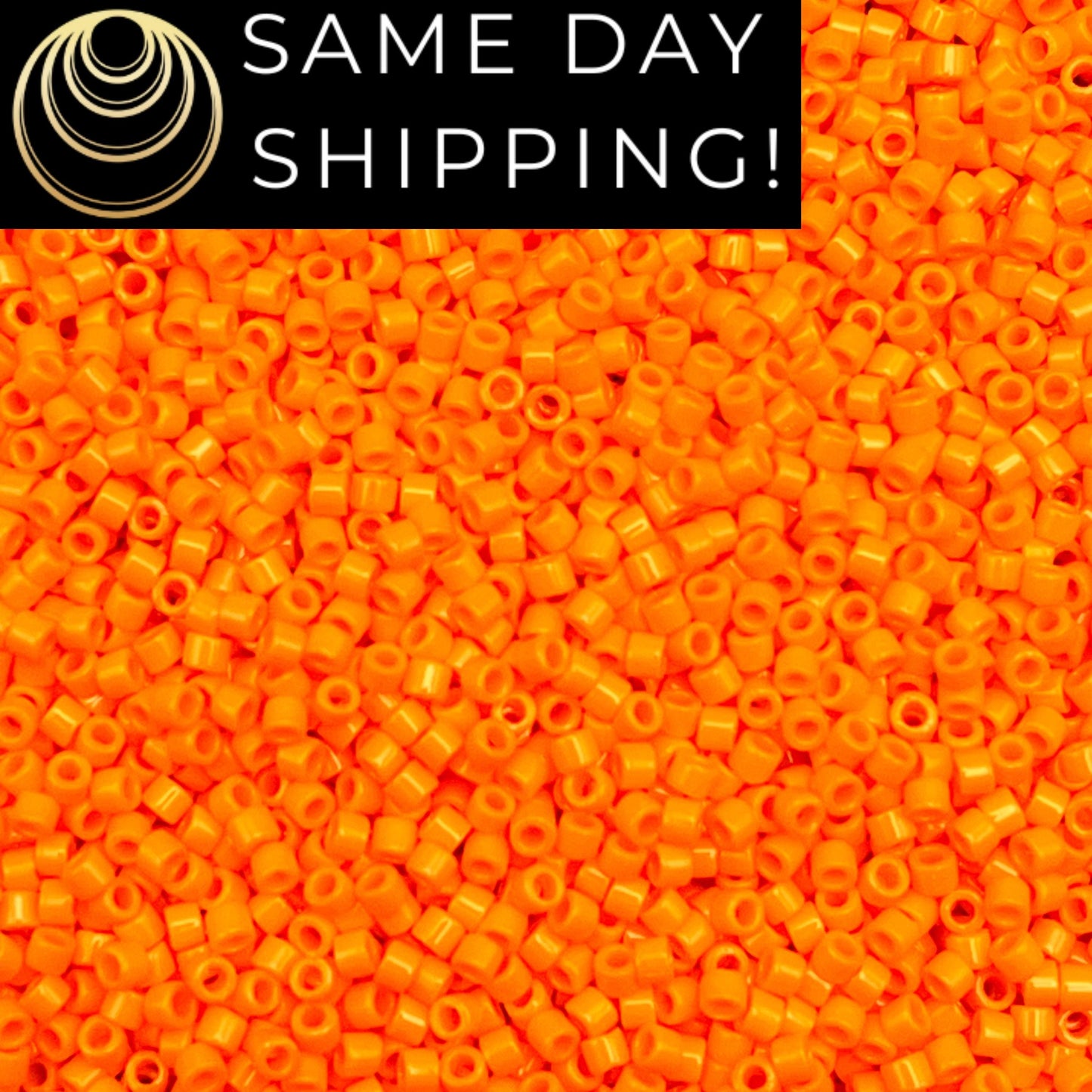 DB1133 SAME DAY SHIPPING! 1-20 Grams Miyuki 11/0 Delica Beads Opaque Mandarin Orange Cylinder Seed Beads Free Container!