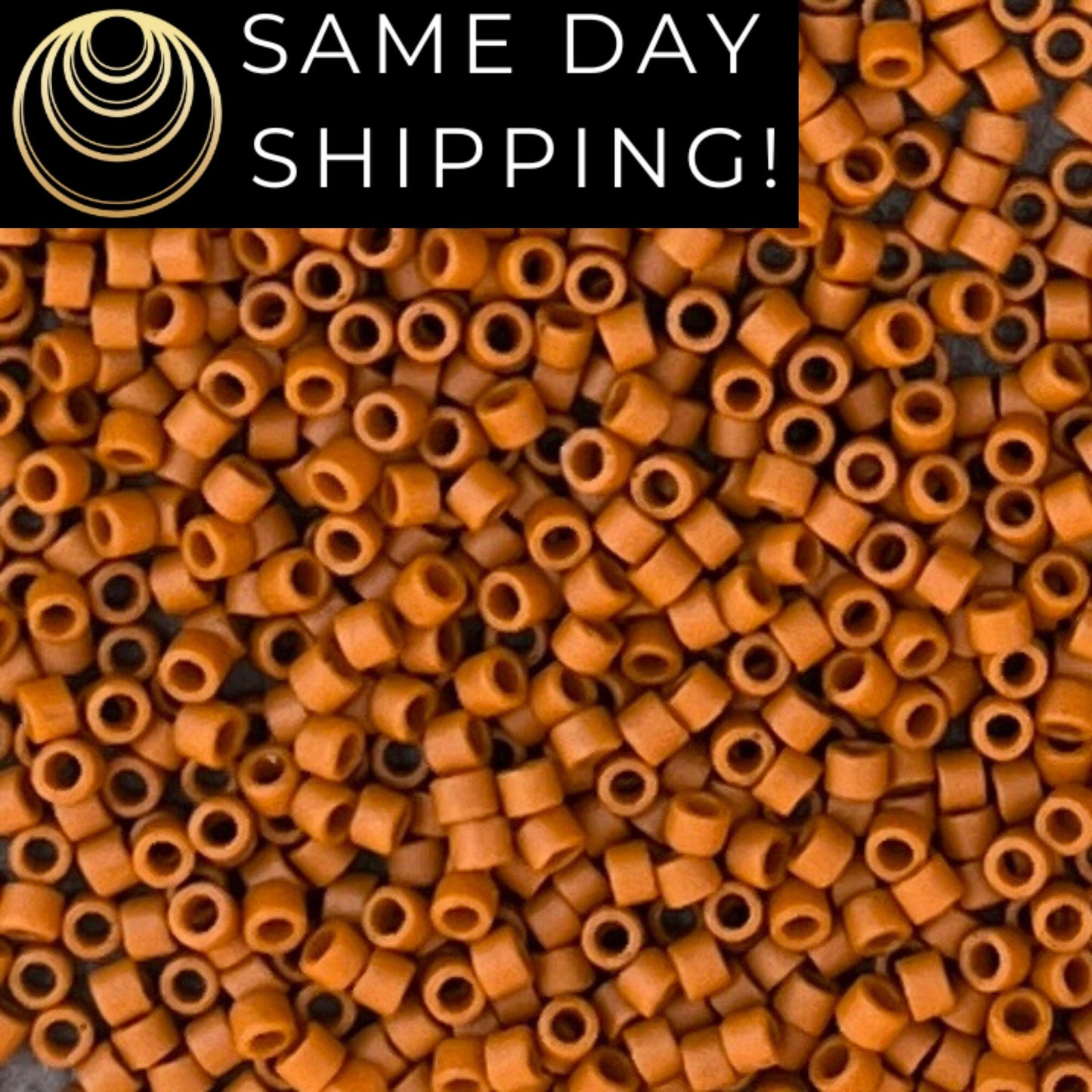 DB2287 SAME DAY SHIPPING! 1-20 Grams Miyuki 11/0 Delica Beads Matte Opaque Glazed Persimmon, Pumpkin, Burnt Orange Delicas Free Container!