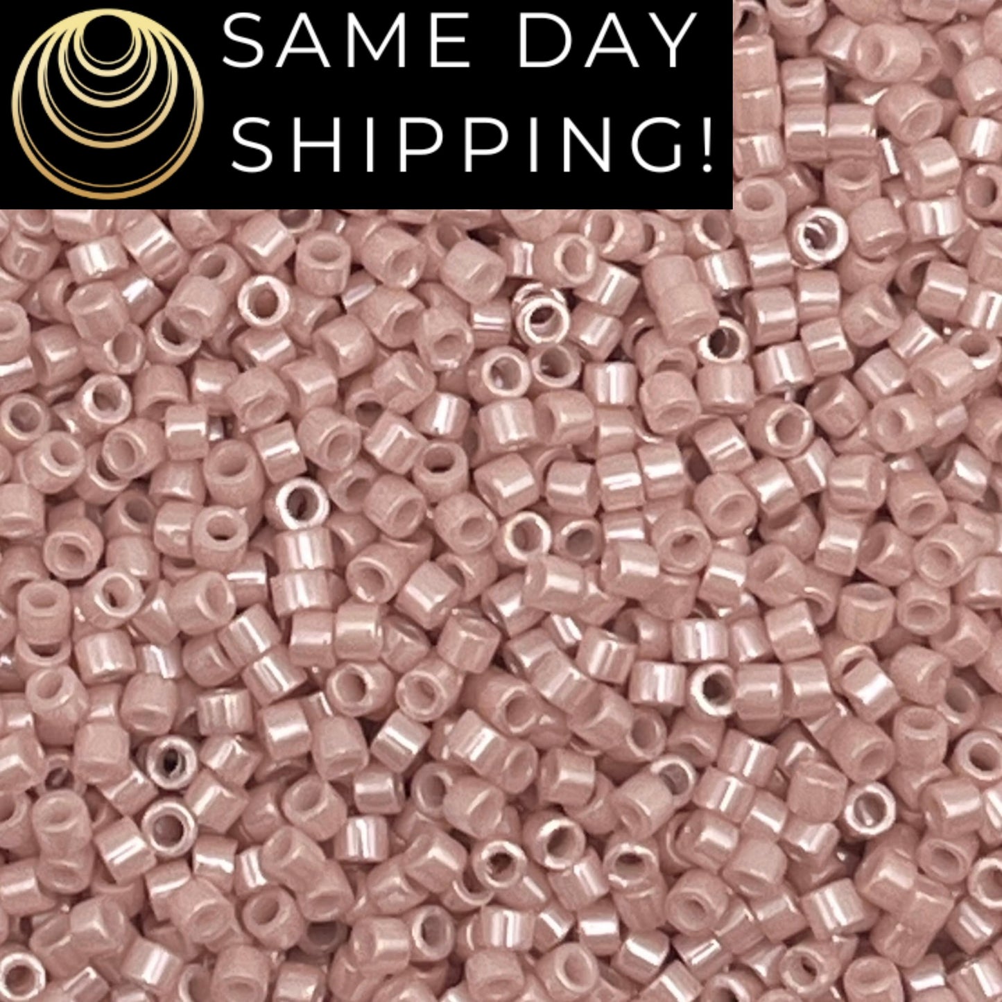 DB1535 SAME DAY SHIPPING! 1-20 Grams Miyuki 11/0 Delica Beads Opaque Pink Champagne Ceylon -Free Container!