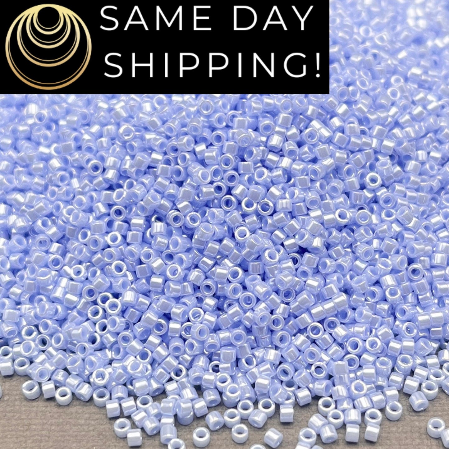 DB1568 SAME DAY SHIPPING! 1-20 Grams Miyuki 11/0 Delica Beads Opaque Agate Blue Luster-Free Container!