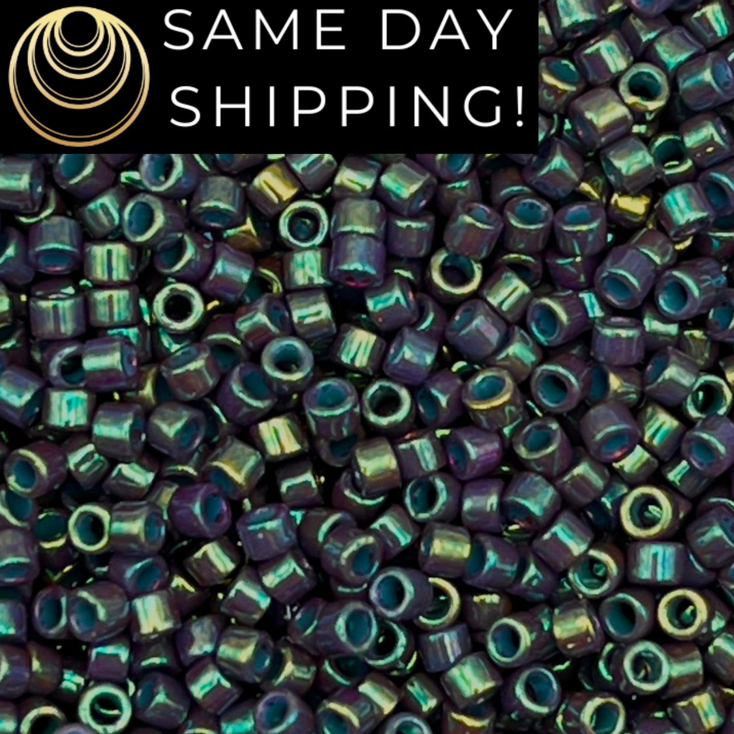 DB132 SAME DAY SHIPPING! 1-20 Grams Miyuki 11/0 Delica Beads Opaque Blue Gray Luster-Free Container!