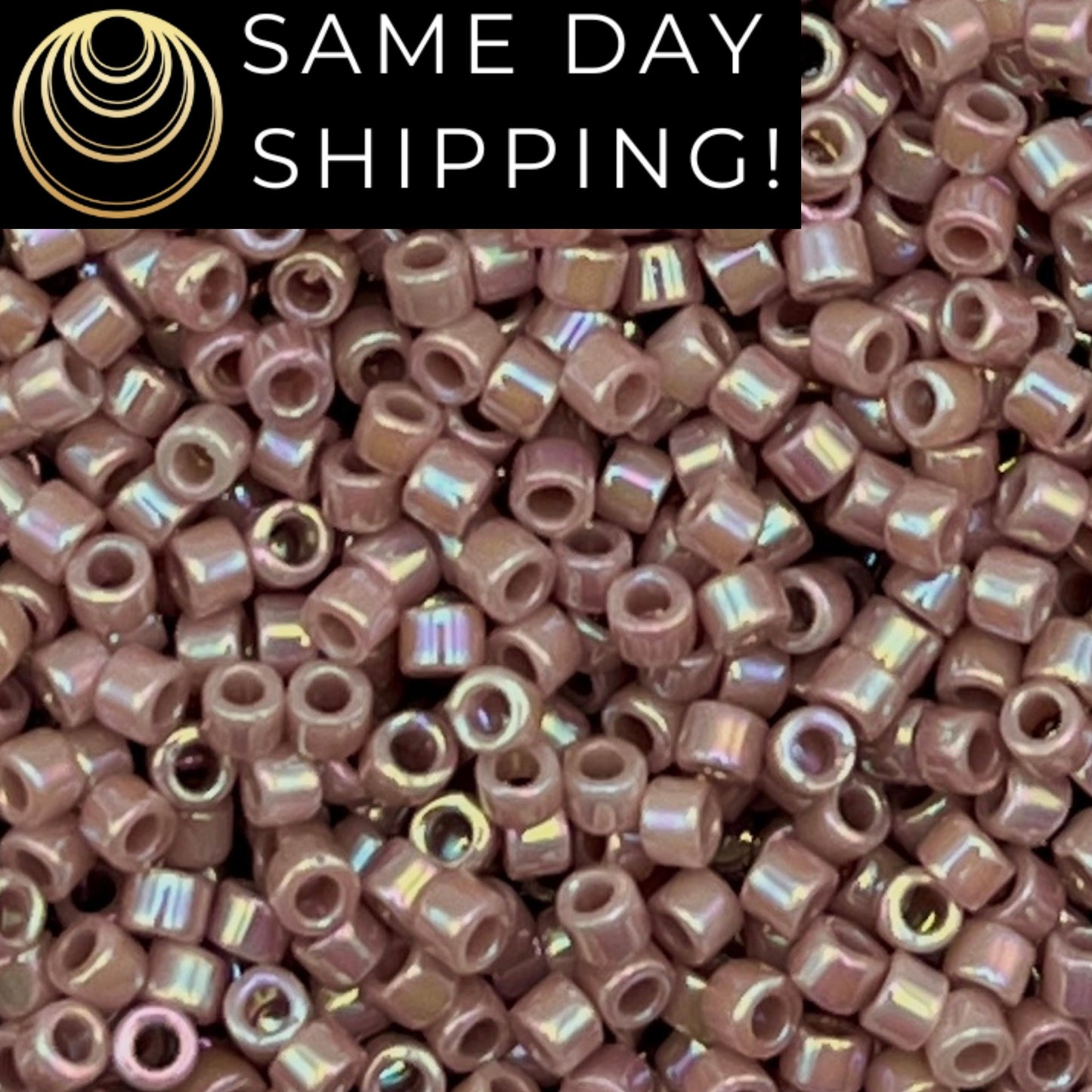 DB158 SAME DAY Shipping! 1-20 Grams Miyuki 11/0 Delica Beads Opaque Mauve AB-Free Container!