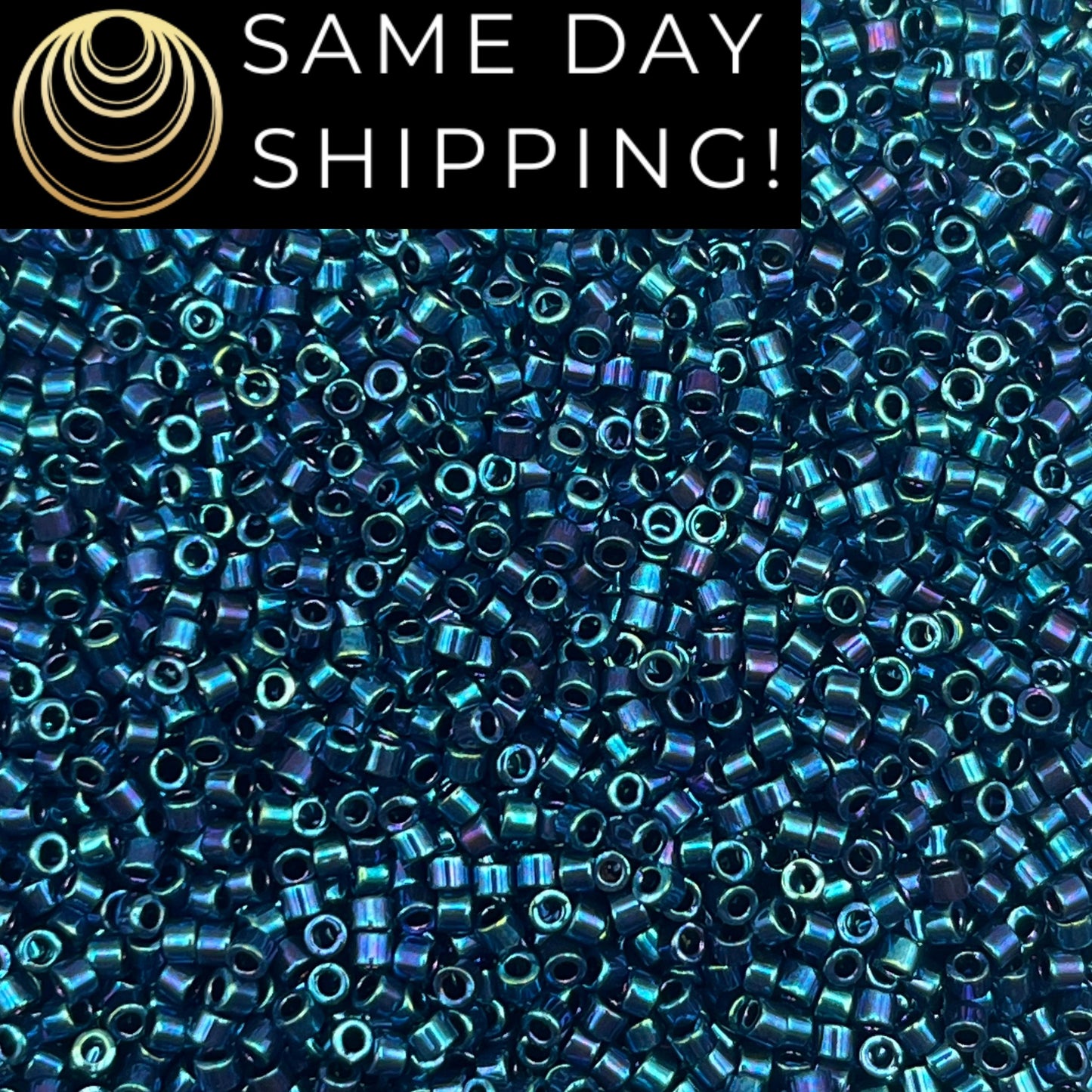 DB1005 SAME DAY SHIPPING! 1-20 Grams Miyuki 11/0 Delica Beads Metallic Royal Purple Gold Iris-Free Container!