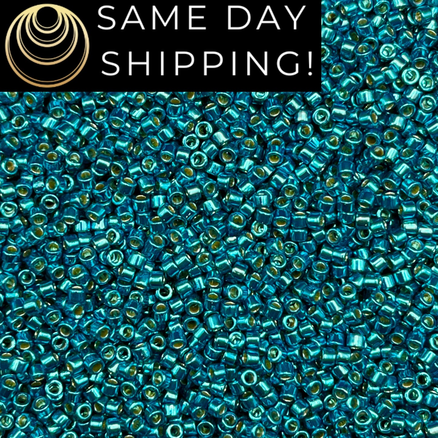 DB2513 SAME DAY SHIPPING! 1-20 Grams Miyuki 11/0 Delica Beads Duracoat Galvanized Capri Blue-Free Container!