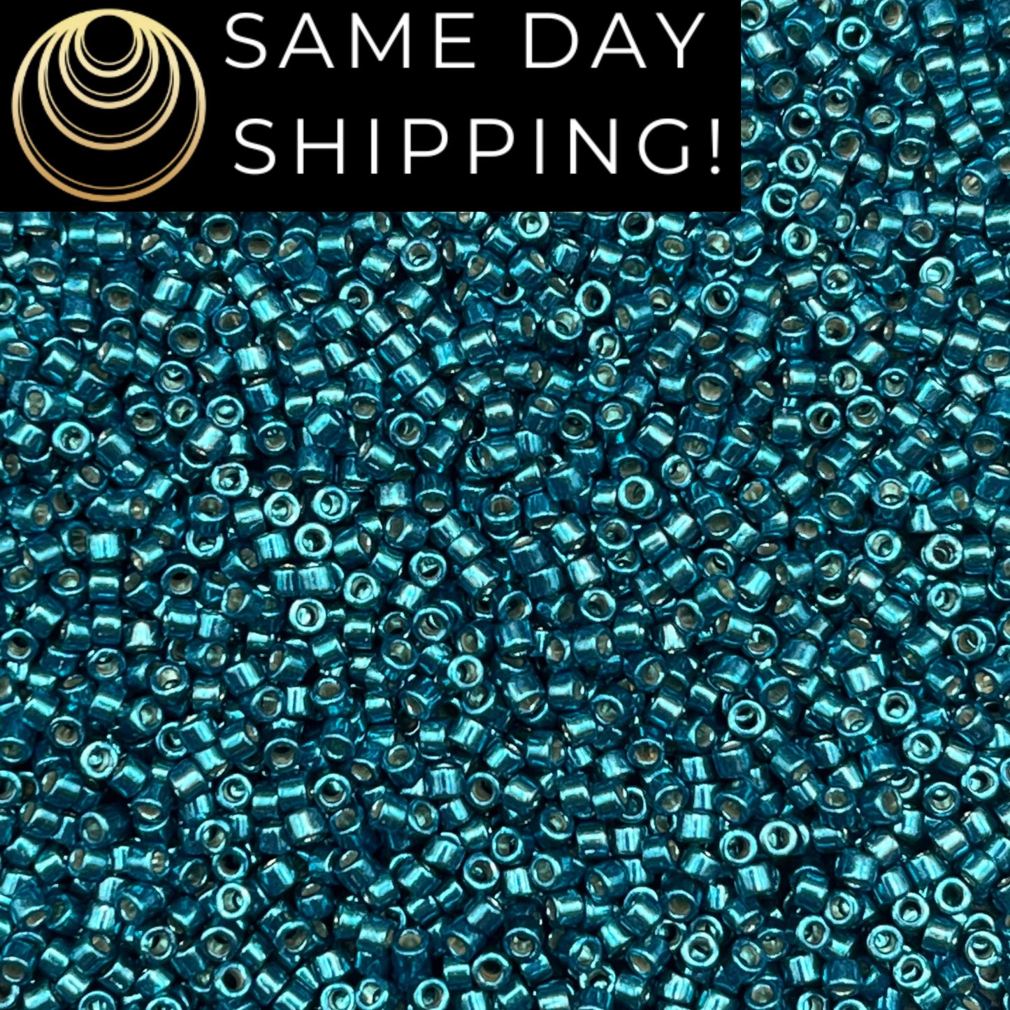DB2515 SAME DAY SHIPPING! 1-20 Grams Miyuki 11/0 Delica Beads Duracoat Galvanized Poseidon Blue-Free Container!