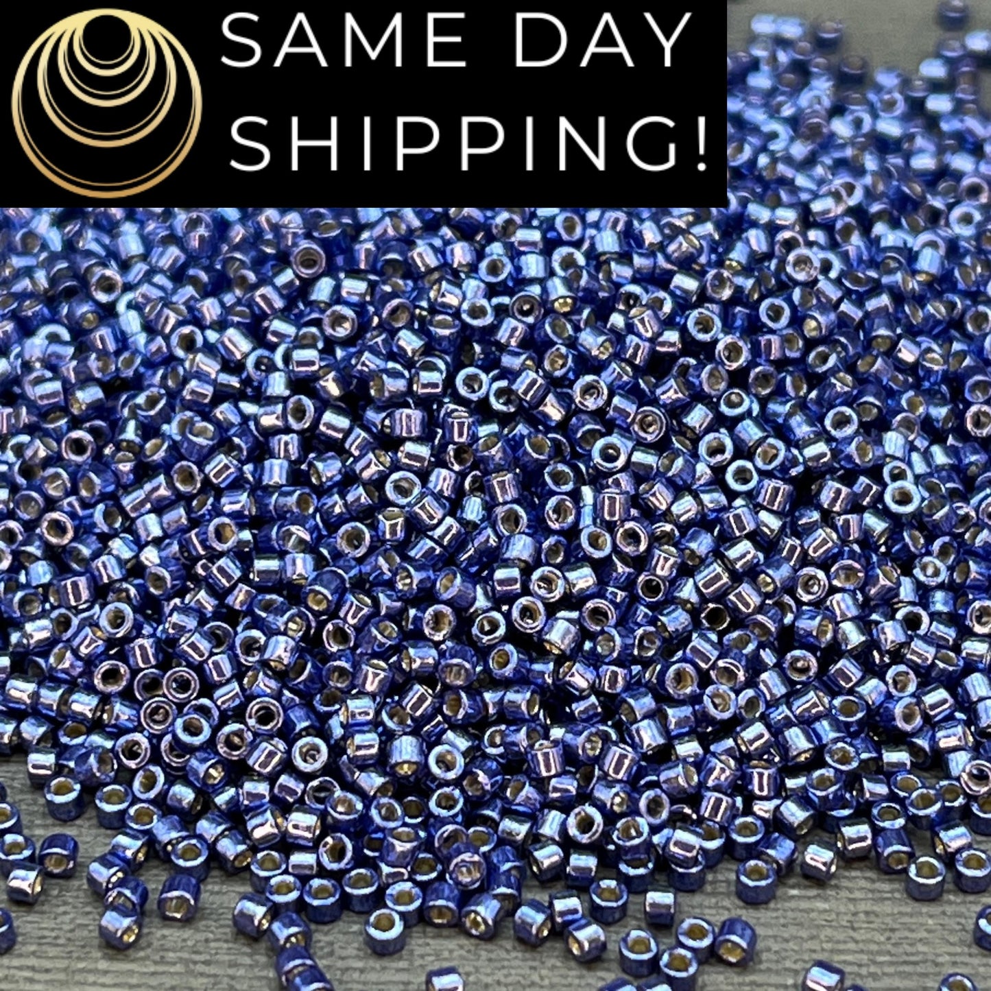 DB2517 SAME DAY SHIPPING! 1-20 Grams Miyuki 11/0 Delica Beads Duracoat Galvanized Mermaid Blue-Free Container!