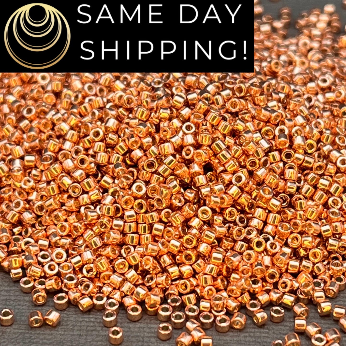 DB2518 SAME DAY SHIPPING! 1-20 Grams Miyuki 11/0 Delica Beads Duracoat Galvanized Rose Gold-Free Container!