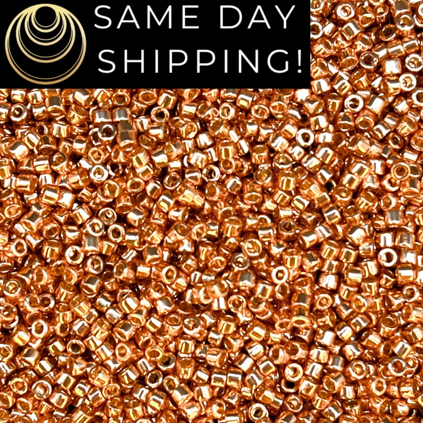 DB2518 SAME DAY SHIPPING! 1-20 Grams Miyuki 11/0 Delica Beads Duracoat Galvanized Rose Gold-Free Container!