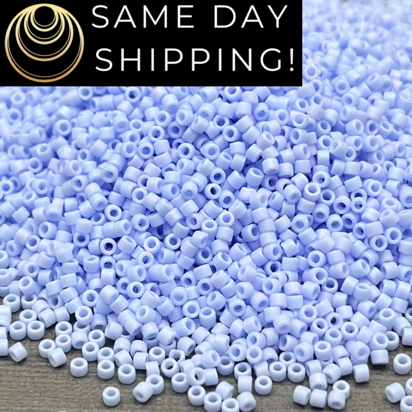 DB1596 SAME DAY Shipping! 1-20 Grams Miyuki 11/0 Delica Beads Matte Opaque Agate Blue AB-Free Container!