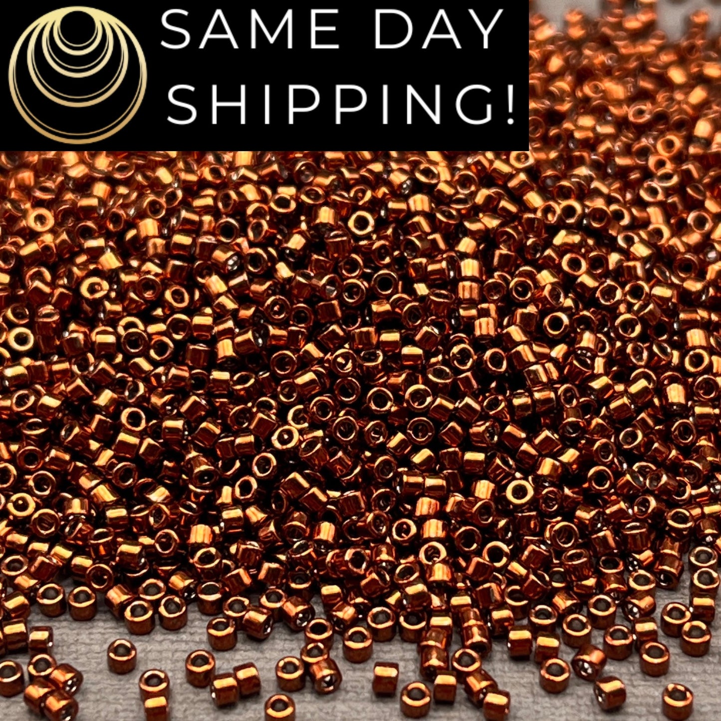 DB461 SAME DAY SHIPPING! 1-20 Grams Miyuki 11/0 Delica Beads Galvanized Tarnished Copper-Free Container!