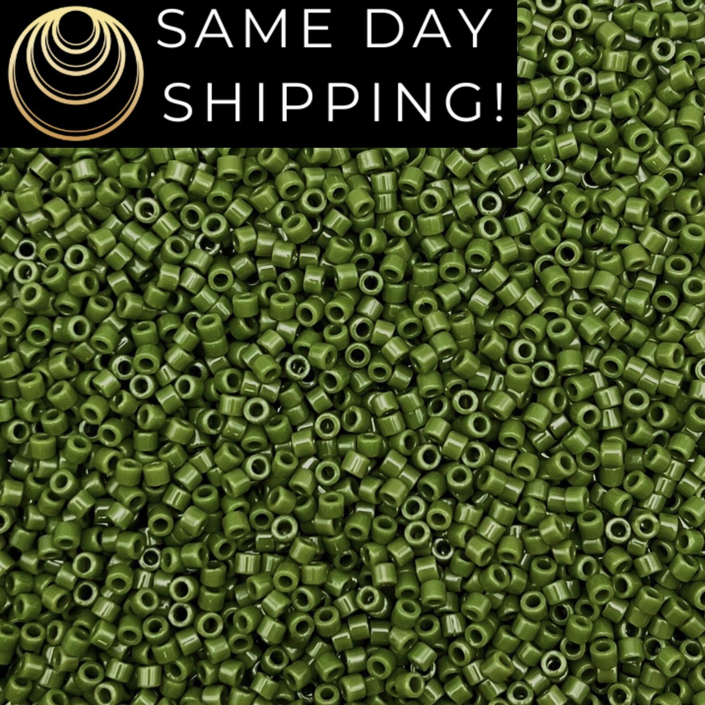 DB1135 SAME DAY SHIPPING! 1-20 Grams Miyuki 11/0 Delica Beads Opaque Avocado-Free Container!