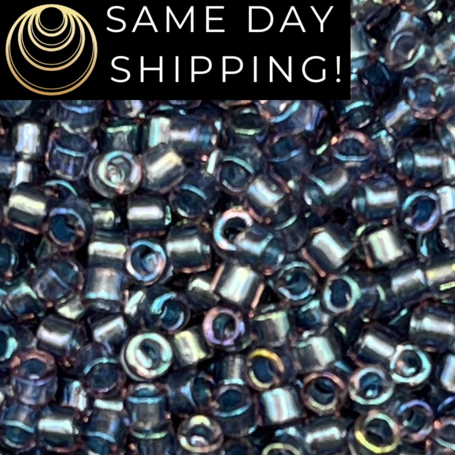 DB2387 SAME DAY SHIPPING! 1-20 Grams Miyuki 11/0 Delica Beads Inside Dyed Tidal Blue-Free Container!