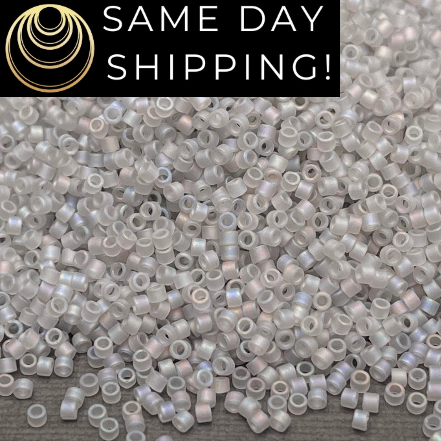 DB1286 SAME DAY Shipping! 1-20 Grams Miyuki 11/0 Delica Beads Transparent Gray Mist AB-Free Container!