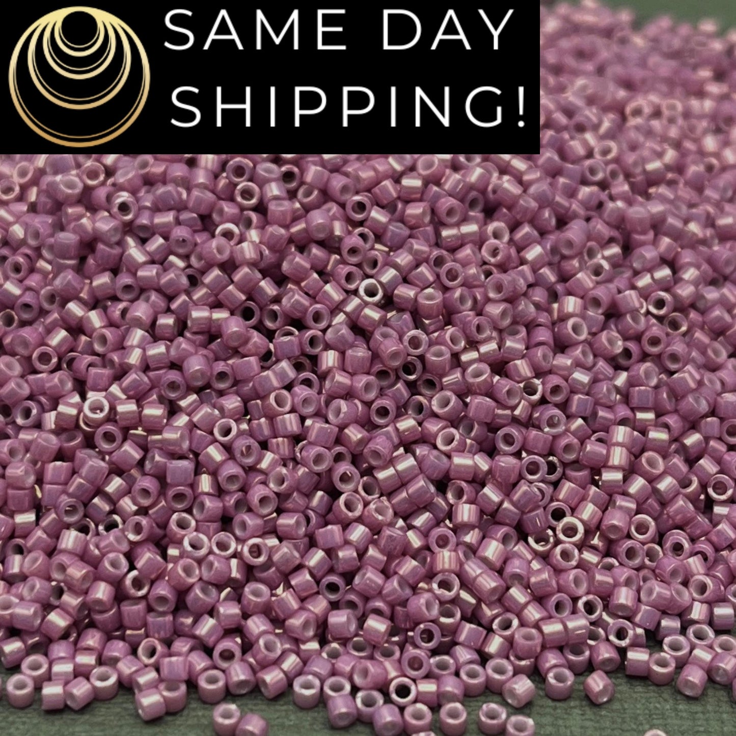 DB253 SAME DAY SHIPPING! 1-20 Grams Miyuki 11/0 Delica Beads Opaque Dark Orchid Luster-Free Container!