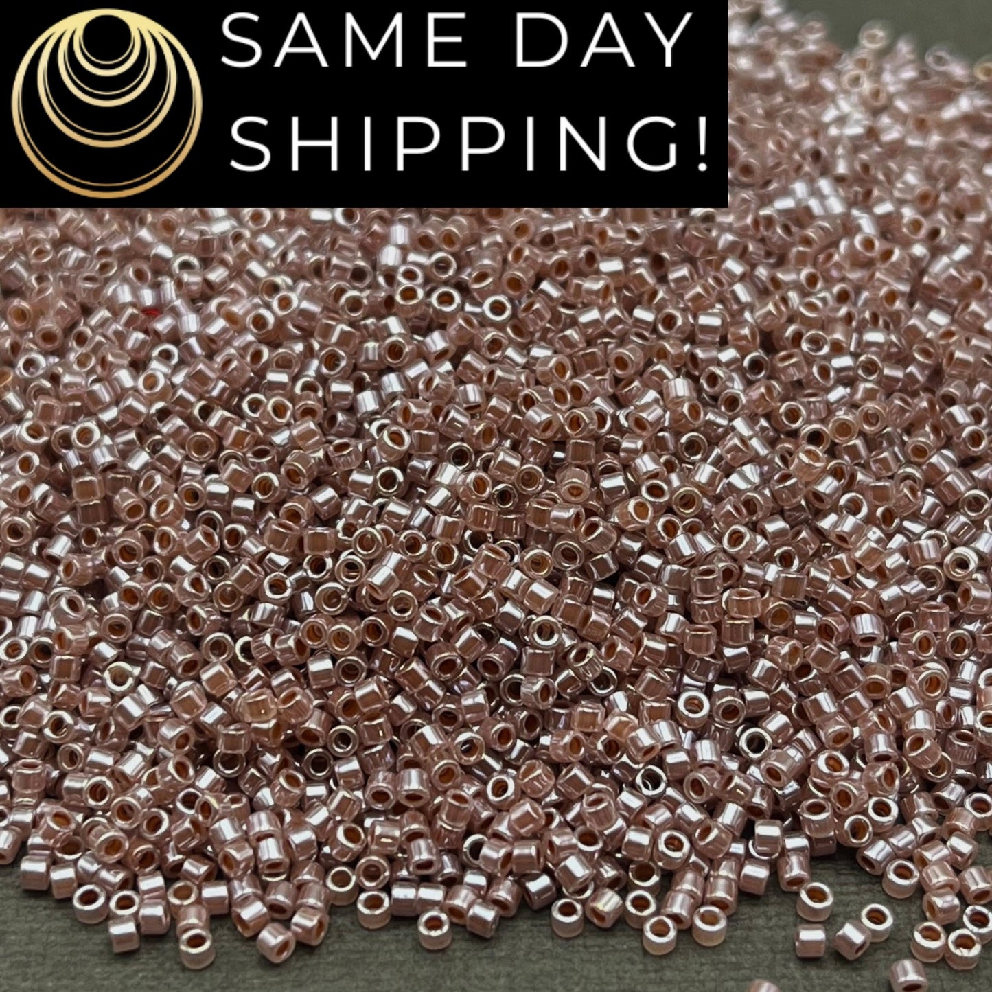 DB254 SAME DAY SHIPPING! 1-20 Grams Miyuki 11/0 Delica Beads Light Cinnamon Ceylon-Free Container!