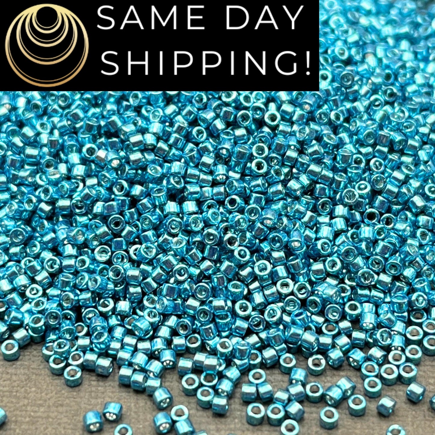DB427 SAME DAY SHIPPING! 1-20 Grams Miyuki 11/0 Delica Beads Galvanized Mermaid Blue-Free Container!