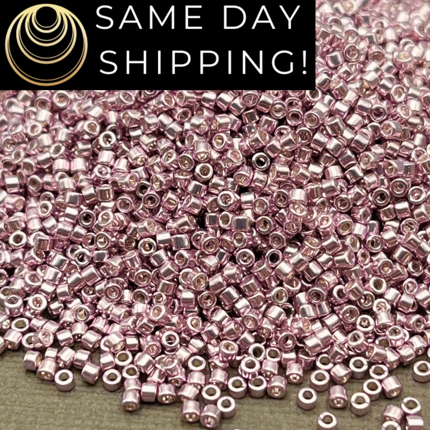 DB429 SAME DAY SHIPPING! 1-20 Grams Miyuki 11/0 Delica Beads Galvanized Mauve-Free Container!