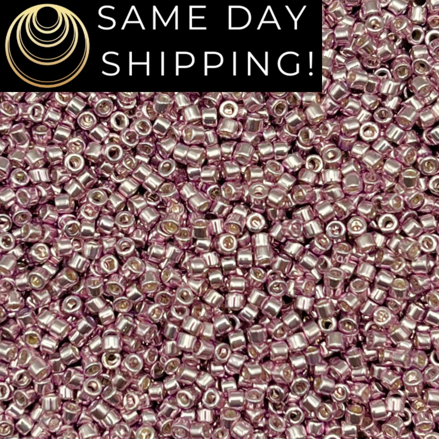 DB429 SAME DAY SHIPPING! 1-20 Grams Miyuki 11/0 Delica Beads Galvanized Mauve-Free Container!