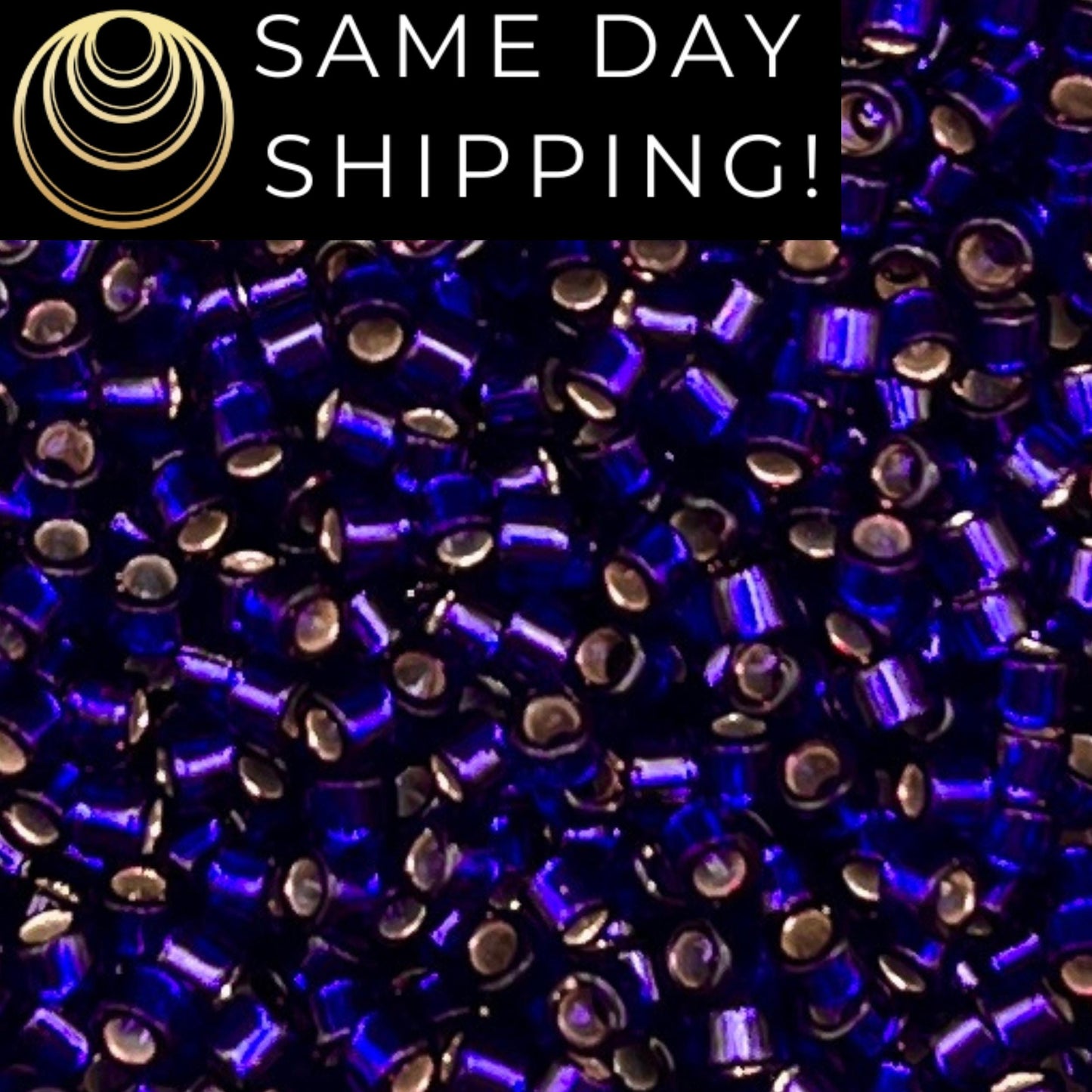 DB609 SAME DAY SHIPPING! 1-20 Grams Miyuki 11/0 Delica Beads Dyed Silver Lined Dark Purple-Free Container!