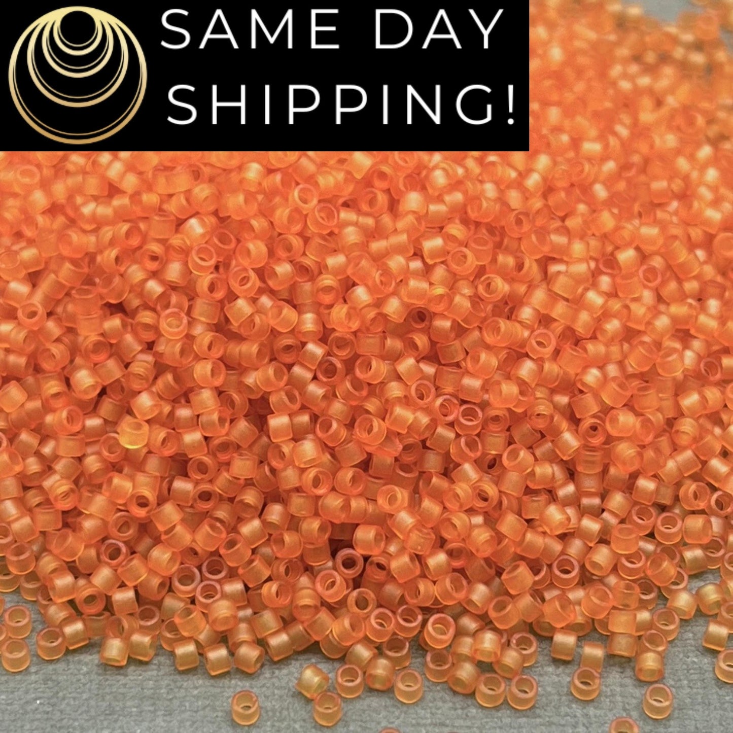 DB781 SAME DAY SHIPPING! 1-20 Grams Miyuki 11/0 Delica Beads Dyed Semi-Matte Transparent Amber-Free Container!