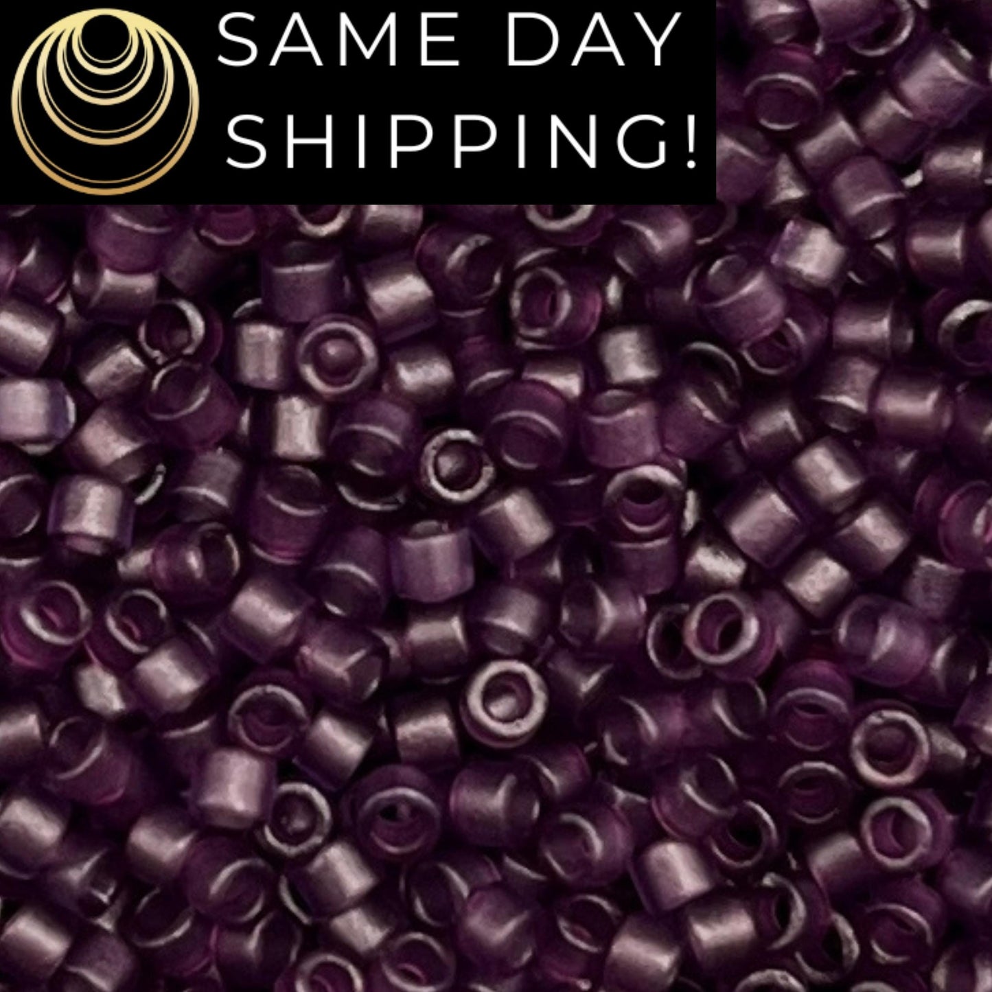 DB782 SAME DAY SHIPPING! 1-20 Grams Miyuki 11/0 Delica Beads Dyed Semi-Matte Transparent Plum-Free Container!
