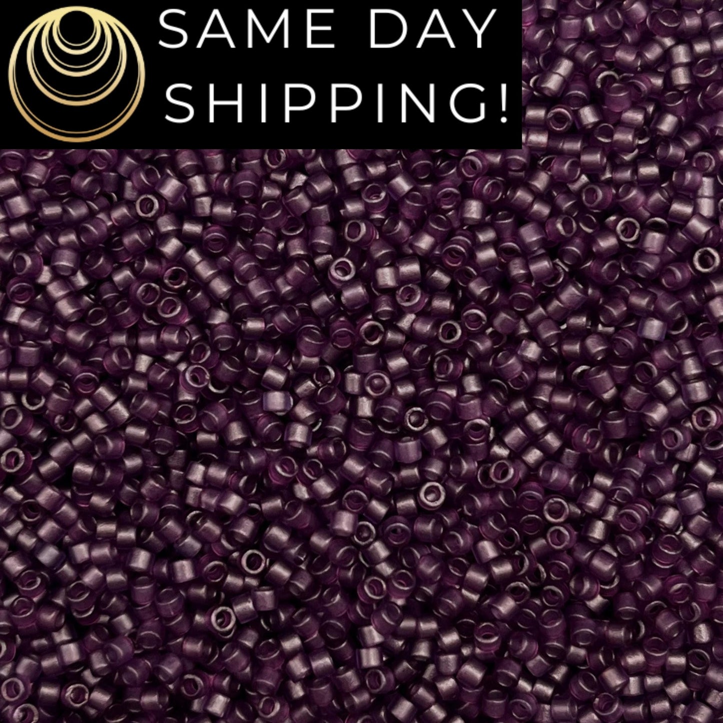 DB782 SAME DAY SHIPPING! 1-20 Grams Miyuki 11/0 Delica Beads Dyed Semi-Matte Transparent Plum-Free Container!