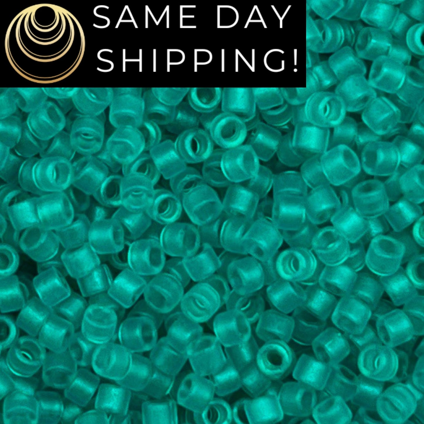 DB786 SAME DAY SHIPPING! 1-20 Grams Miyuki 11/0 Delica Beads Dyed Semi-Matte Transparent Teal Green-Free Container!