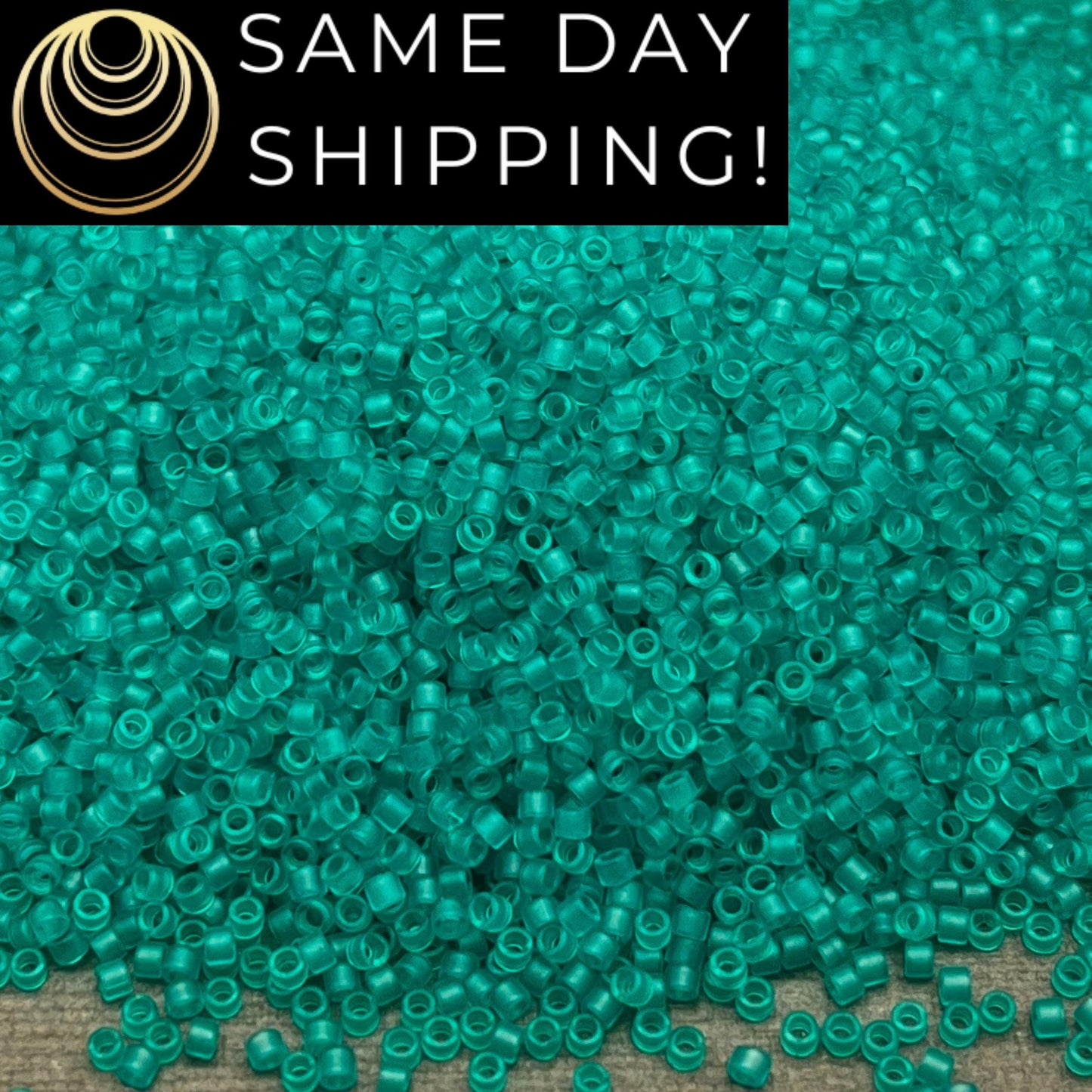 DB786 SAME DAY SHIPPING! 1-20 Grams Miyuki 11/0 Delica Beads Dyed Semi-Matte Transparent Teal Green-Free Container!