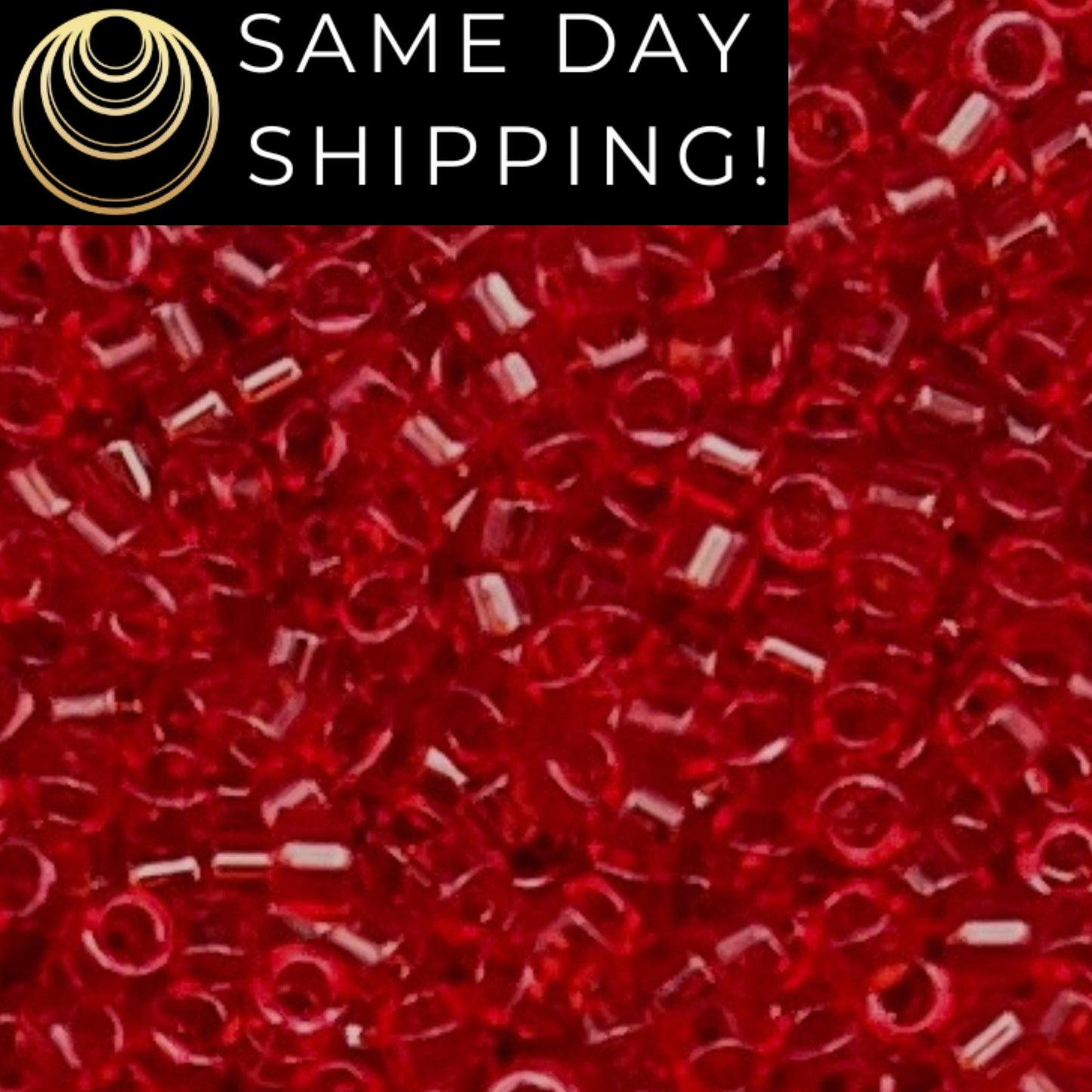 DB704 SAME DAY SHIPPING! 1-20 Grams Miyuki 11/0 Delica Beads Transparent Red -Free Container!