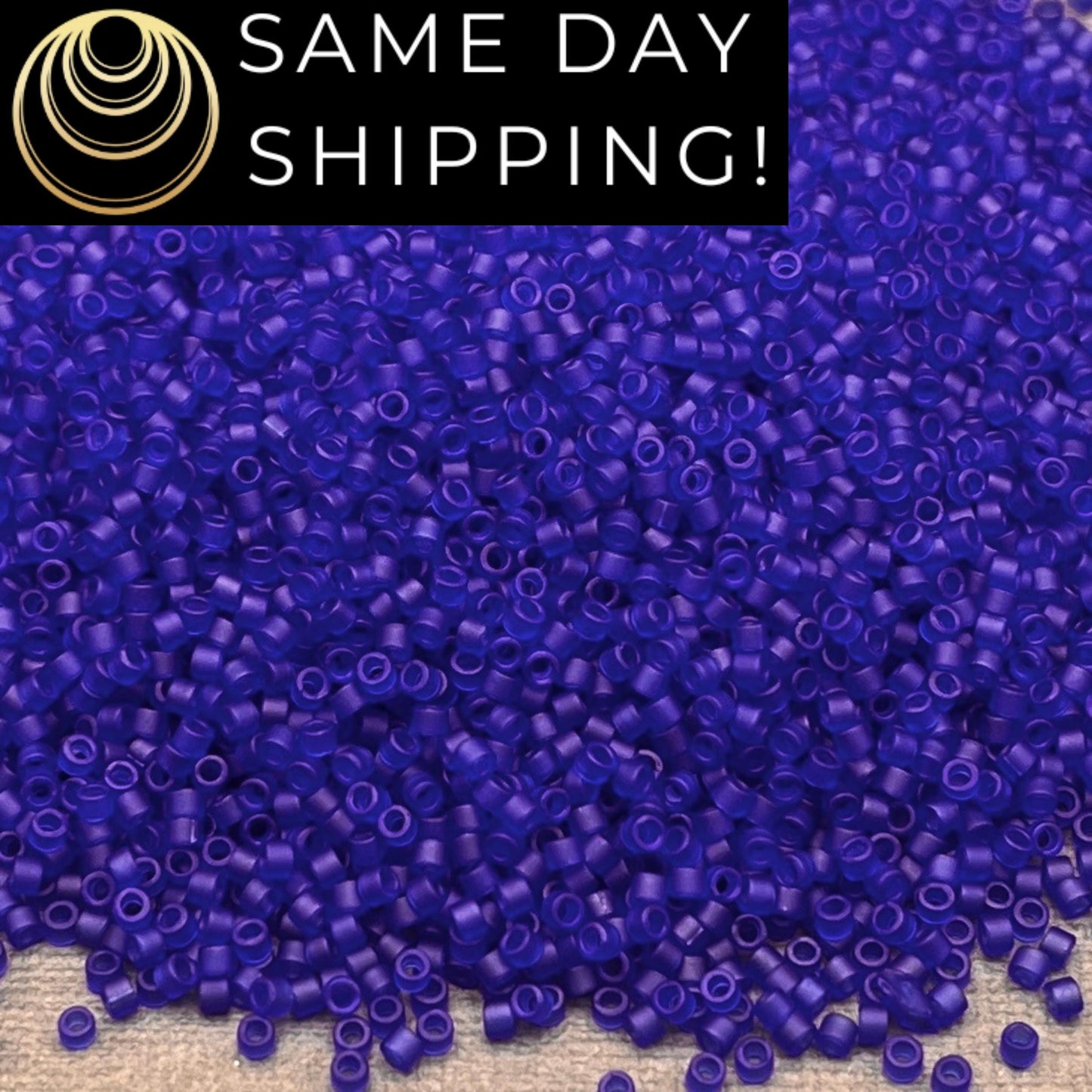 DB748 SAME DAY SHIPPING! 1-20 Grams Miyuki 11/0 Delica Beads Matte Transparent Cobalt Blue -Free Container!