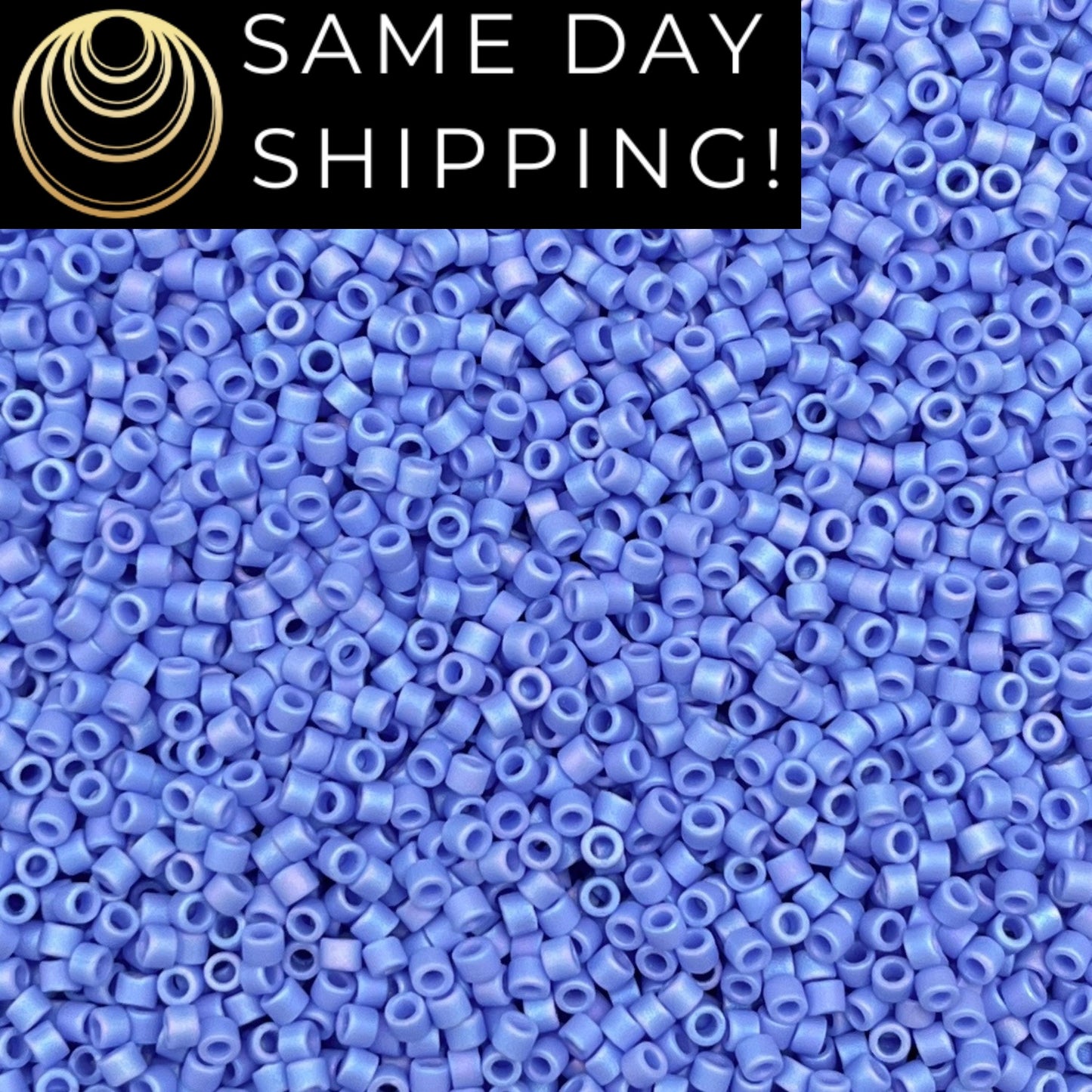 DB881 SAME DAY Shipping! 1-20 Grams Miyuki 11/0 Delica Beads Matte Opaque Periwinkle AB-Free Container!