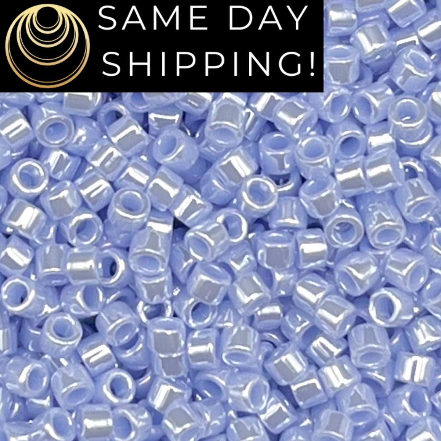 DB1568 SAME DAY SHIPPING! 1-20 Grams Miyuki 11/0 Delica Beads Opaque Agate Blue Luster-Free Container!