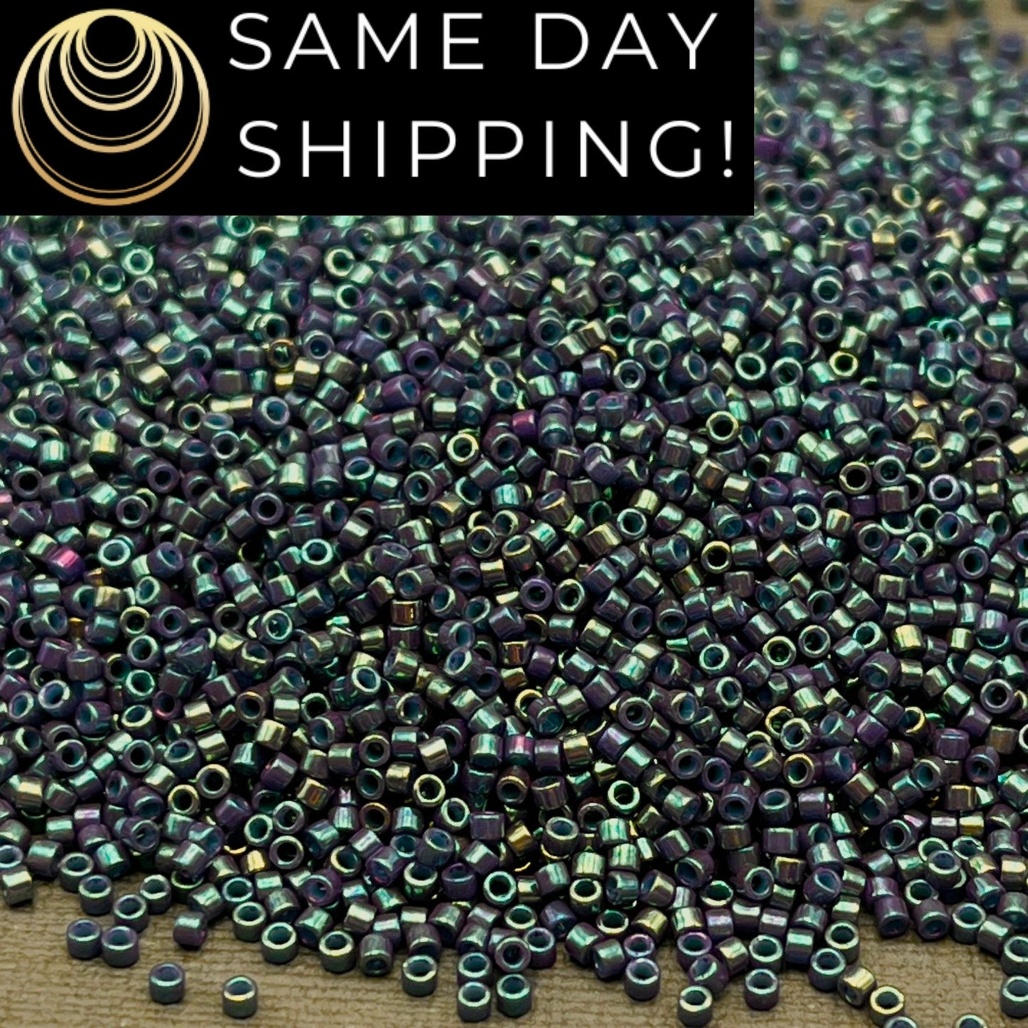 DB132 SAME DAY SHIPPING! 1-20 Grams Miyuki 11/0 Delica Beads Opaque Blue Gray Luster-Free Container!