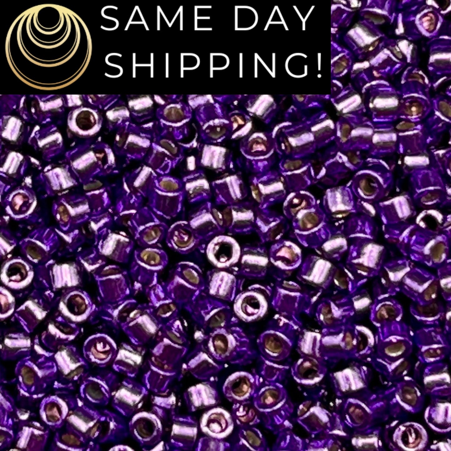 DB2509 SAME DAY SHIPPING! 1-20 Grams Miyuki 11/0 Delica Beads Duracoat Galvanized Dark Lilac-Free Container!