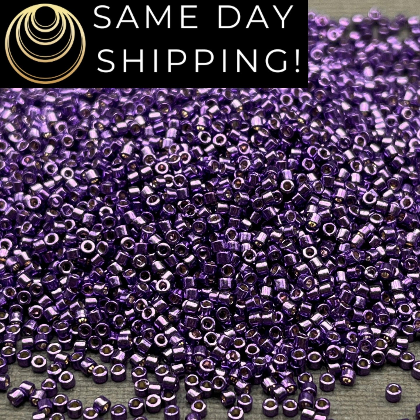 DB2509 SAME DAY SHIPPING! 1-20 Grams Miyuki 11/0 Delica Beads Duracoat Galvanized Dark Lilac-Free Container!