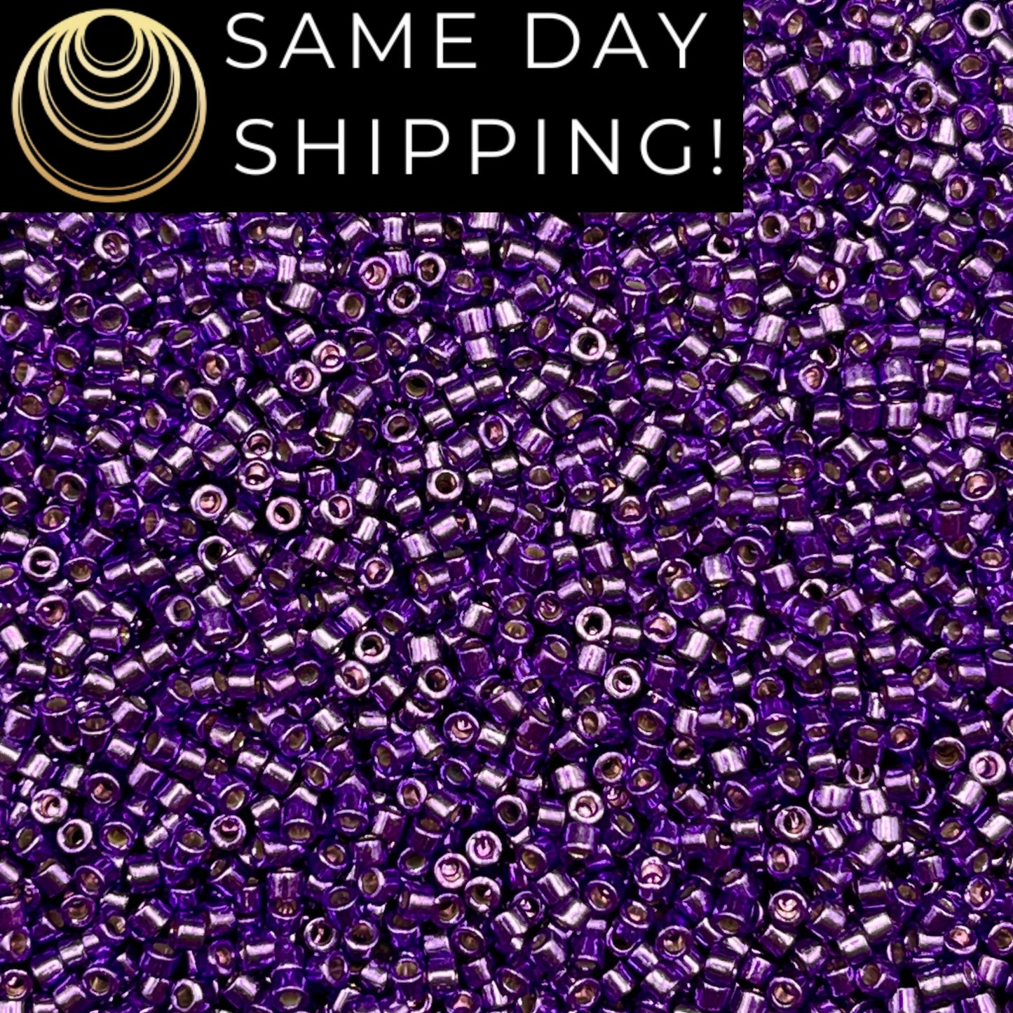 DB2509 SAME DAY SHIPPING! 1-20 Grams Miyuki 11/0 Delica Beads Duracoat Galvanized Dark Lilac-Free Container!